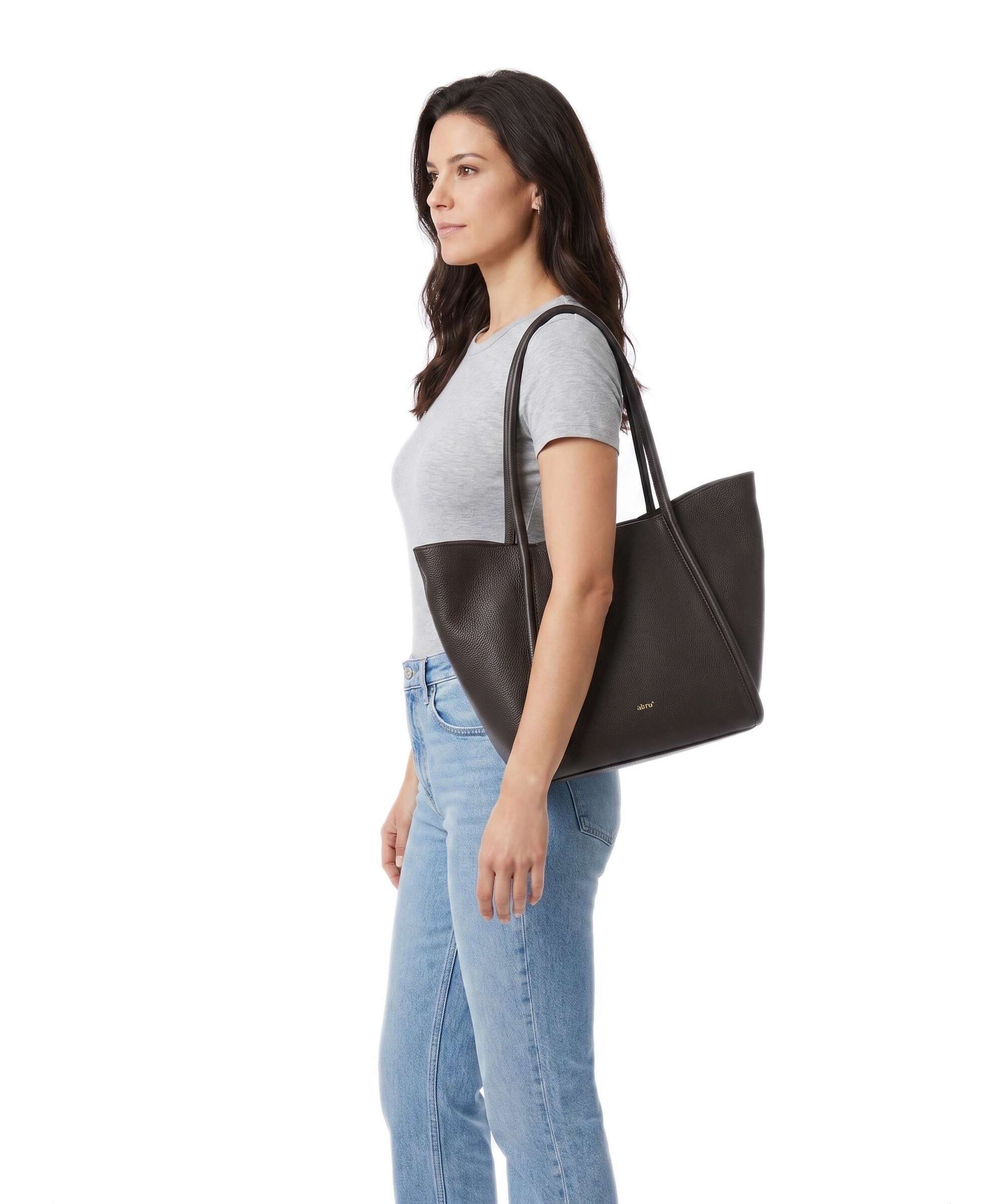 Abro Agave Willow Small Torba na zakupy dark brown - Image 3