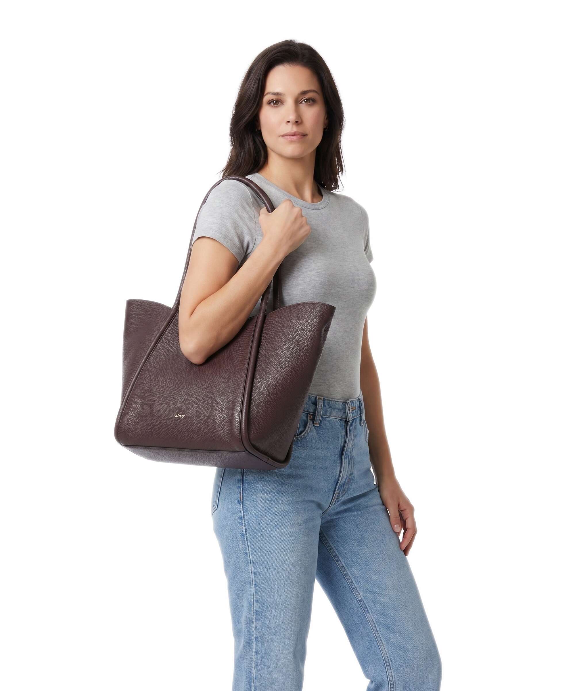 Abro Agave Willow Small Torba na zakupy burgundy - Image 3