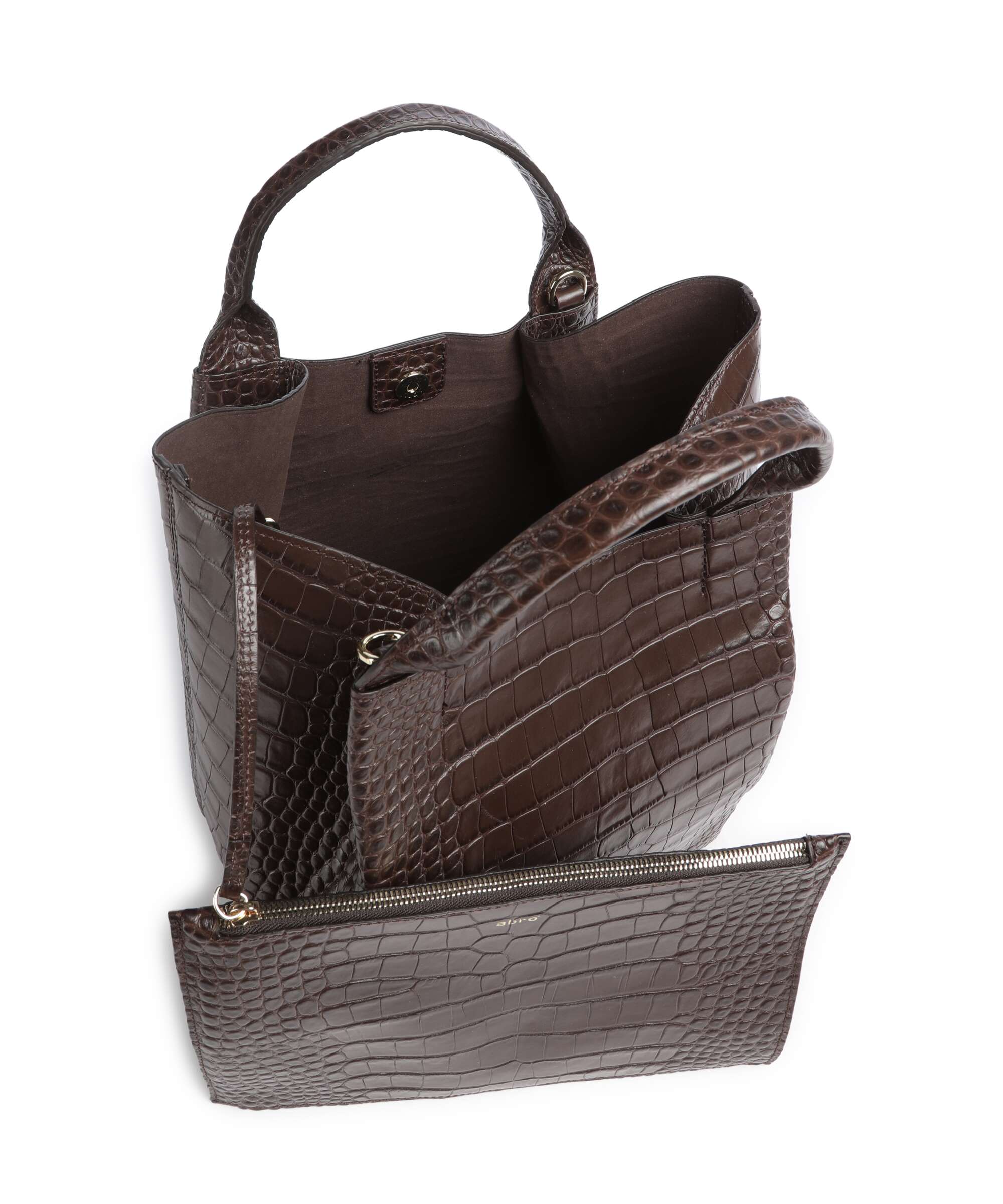 Abro Cocco Mondial Essential Medium Torebka dark brown - Image 6