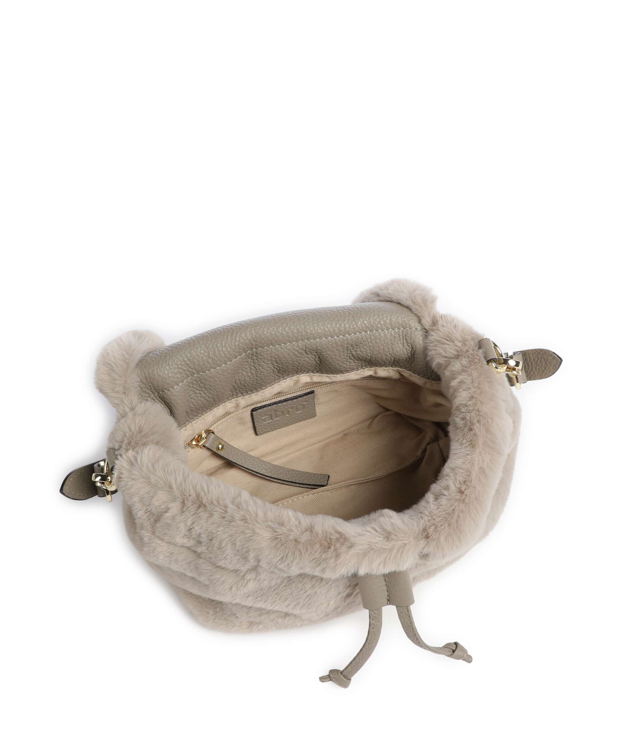 Abro Eco Fur Temi Small Torba na ramię siena - Image 5