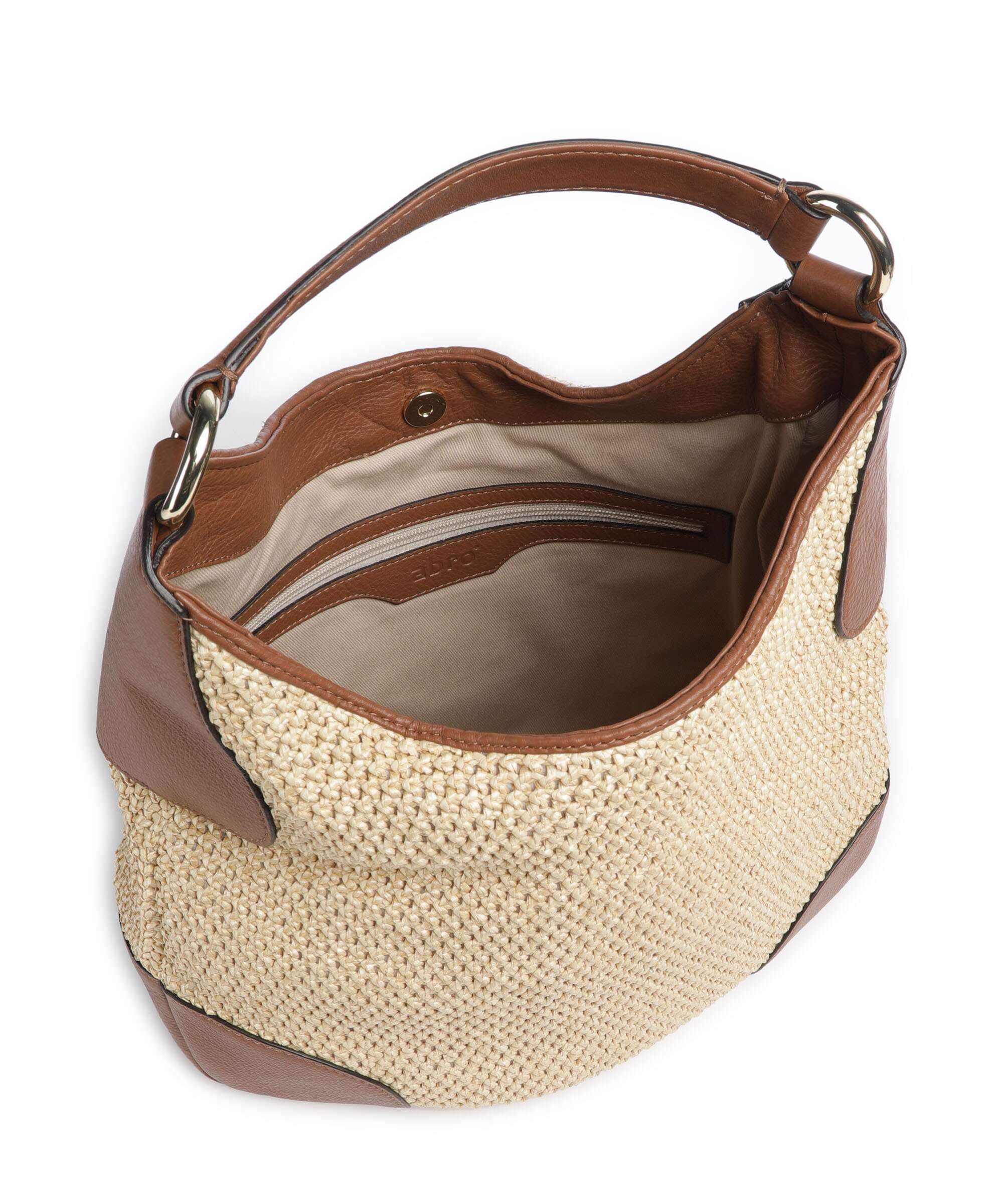 Abro Maglia Raffia Open Air Torebka worek natural/nut - Image 6