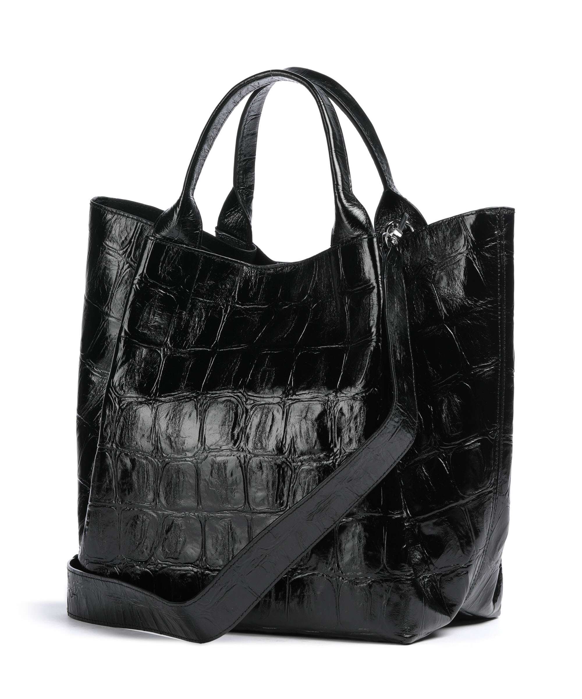 Abro Maxi Cocco Essential Medium Torebka black/nickel - Image 2