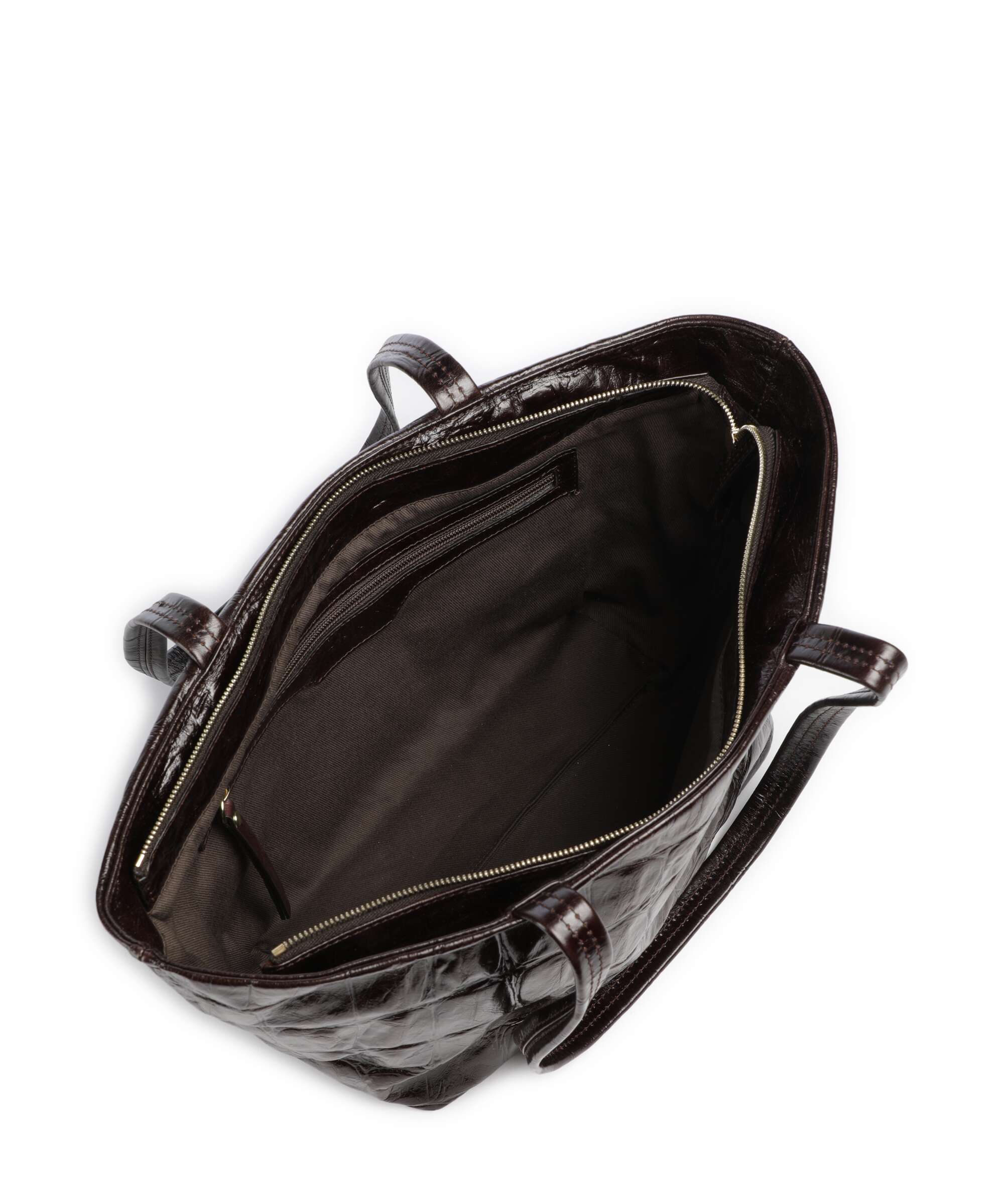Abro Maxxi Cocco Alba Torba na zakupy dark brown - Image 5
