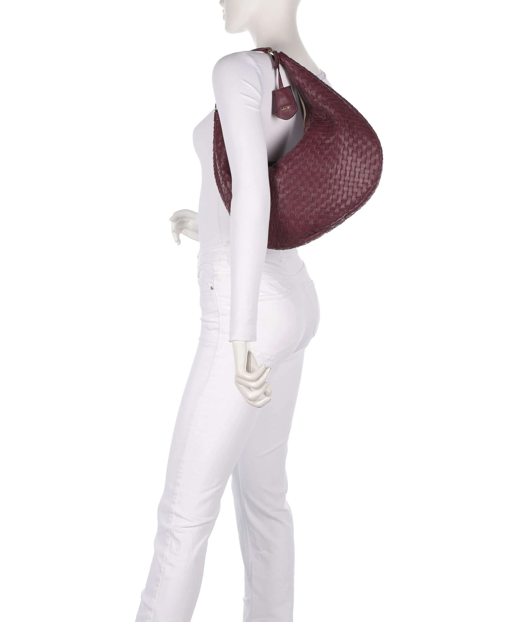 Abro Piuma Nana Small Torebka worek bordeaux - Image 3