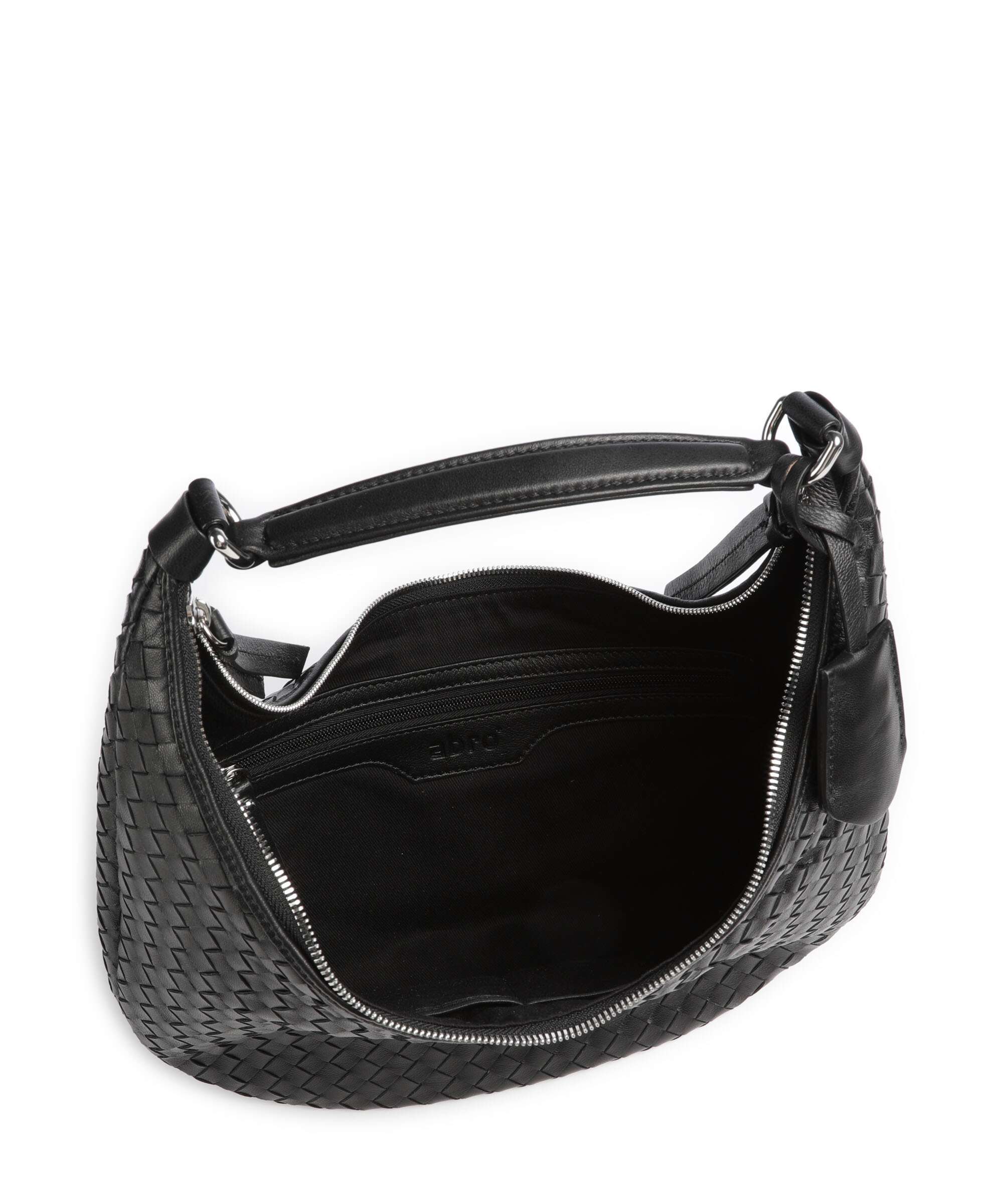 Abro Piuma Nana Small Torebka worek black/nickel - Image 6