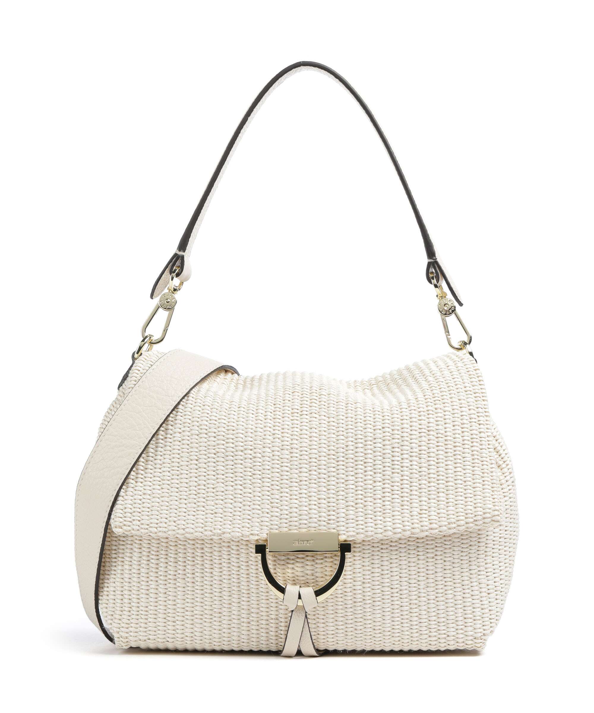 Abro Raffia Classica Temi Medium Torba na ramię beige