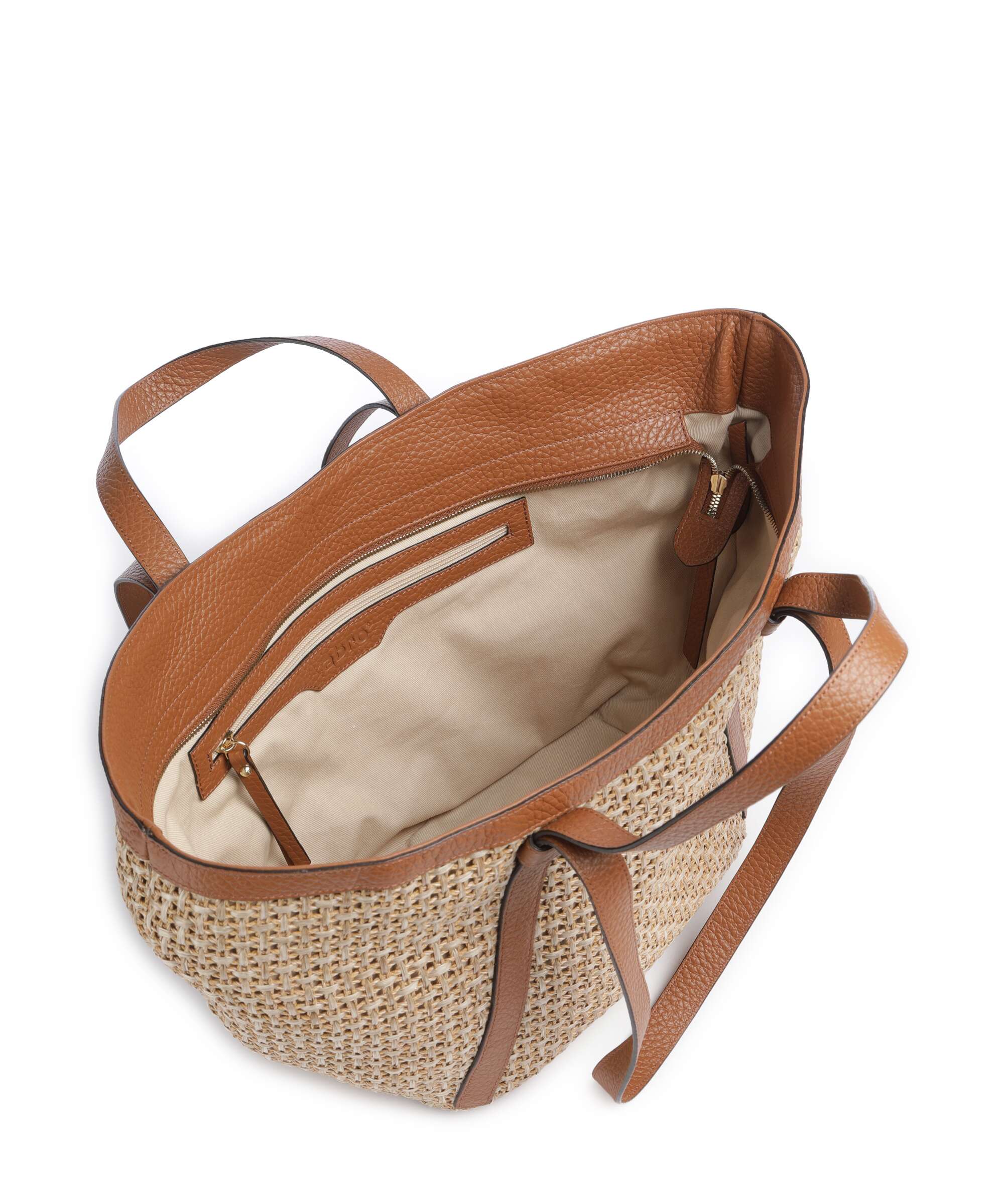 Abro Raffia Cordino Cosmo Large Torba na zakupy caramel/cognac - Image 5