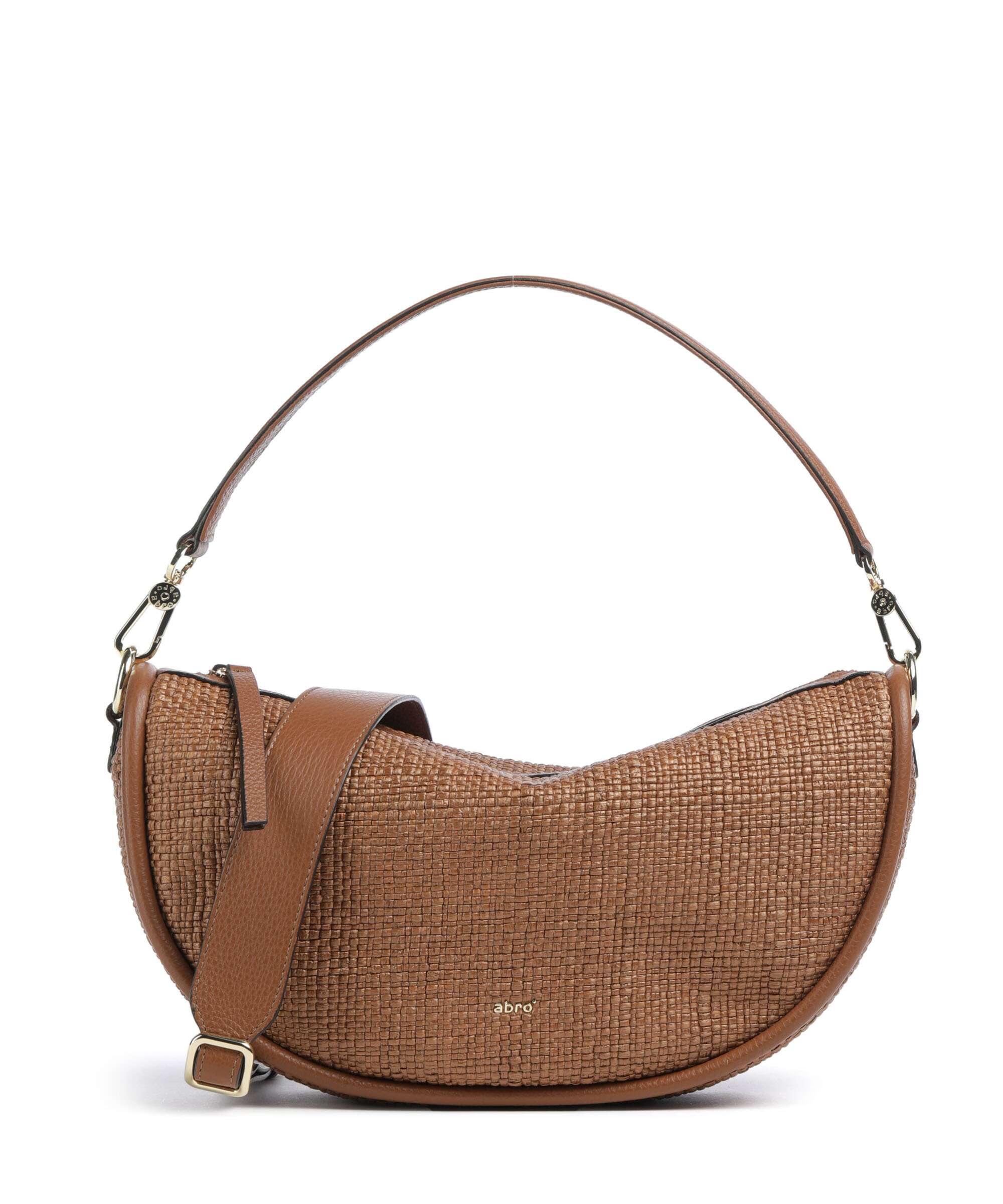 Abro Raffia Intreccio Willow Torebka worek caramel/cognac