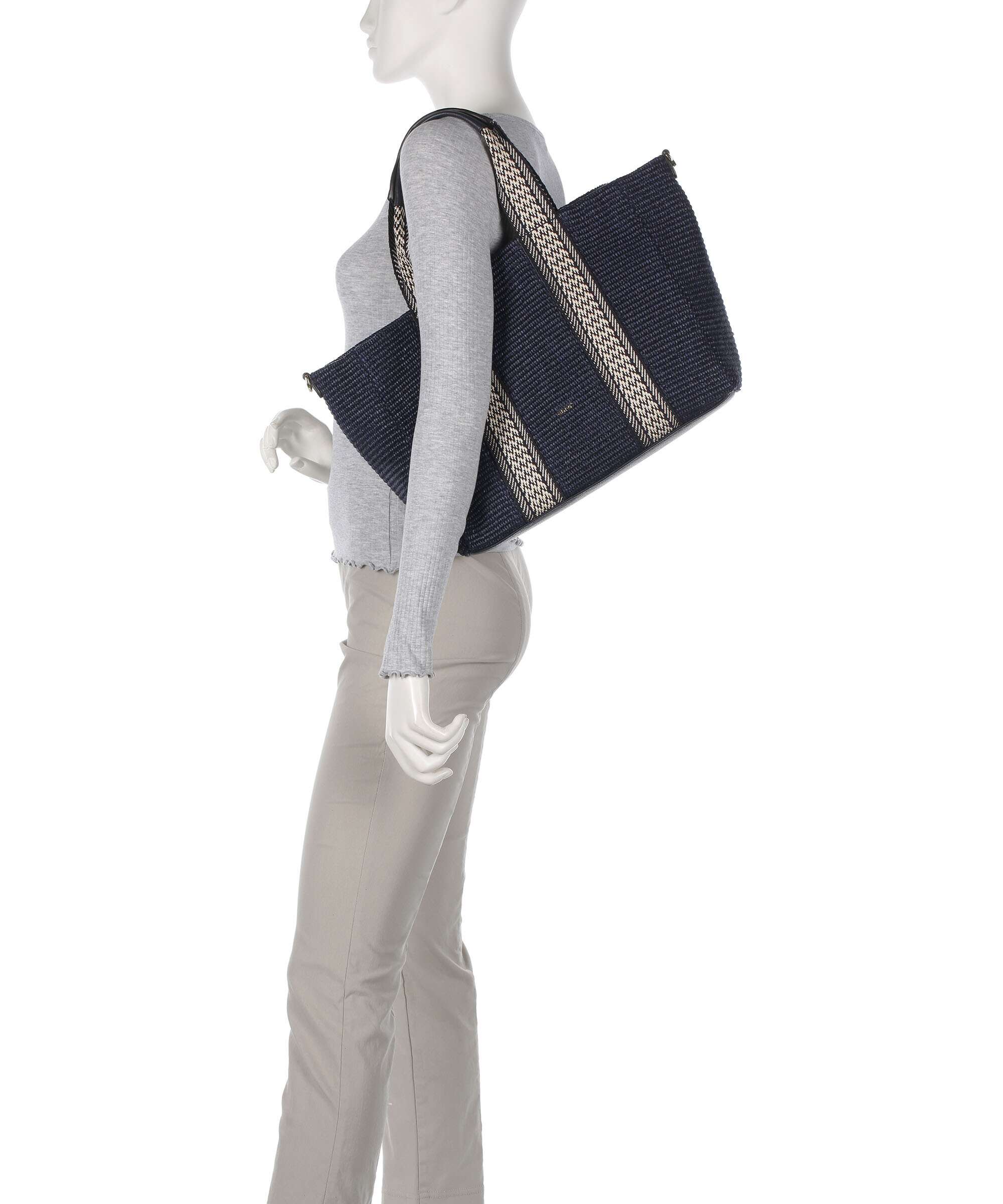 Abro Raffia Kaia Torba na zakupy navy - Image 3