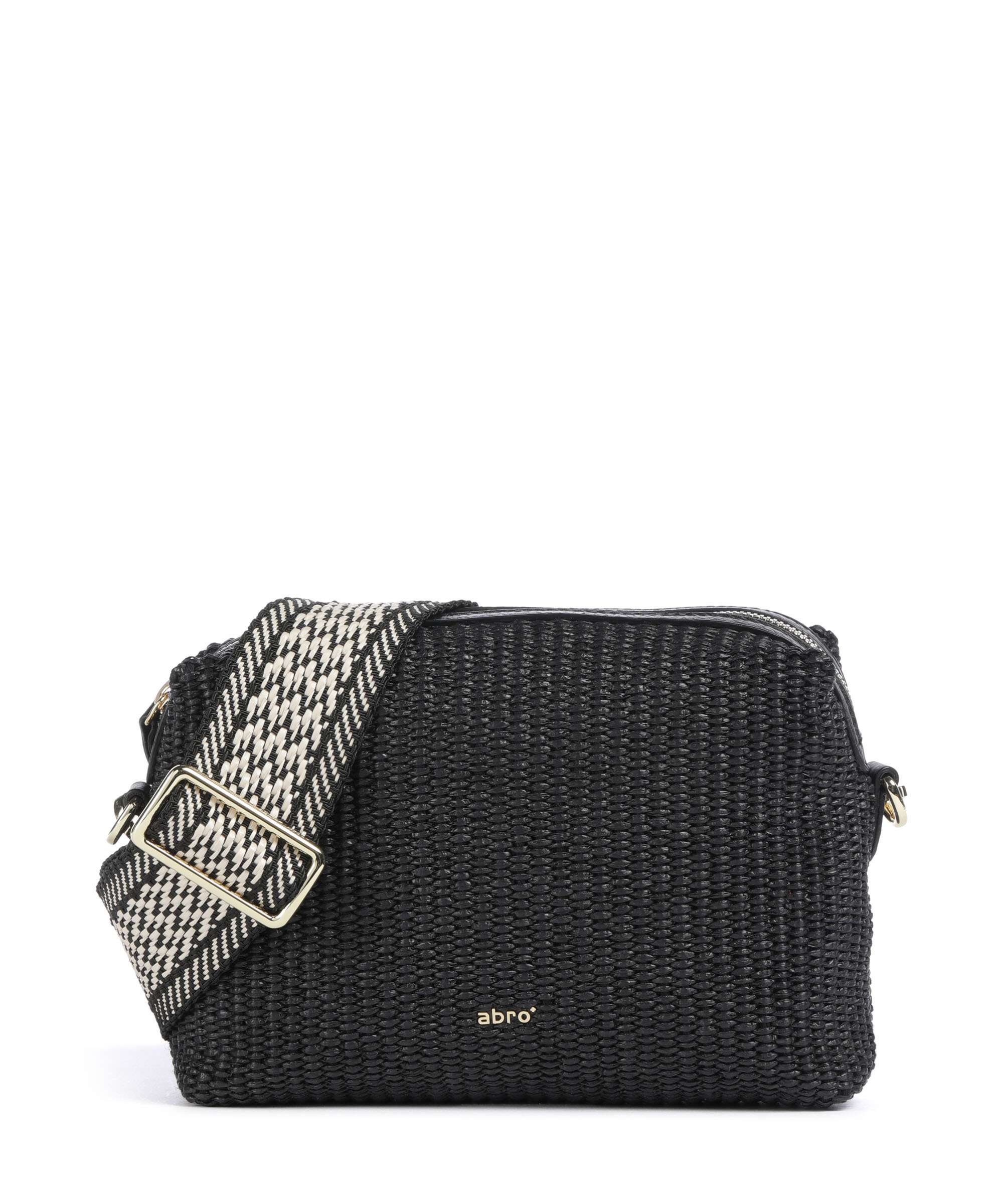 Abro Raffia Kaia Torba przez ramię black/gold