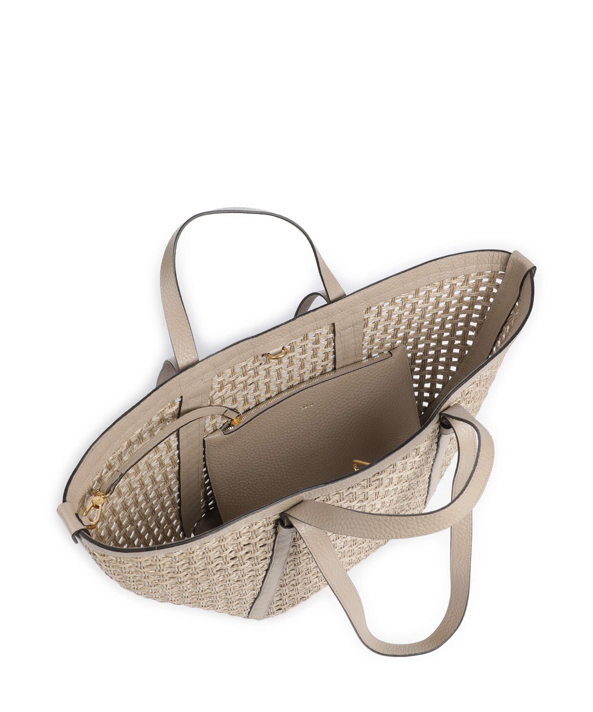 Abro Raffia Net Cosmo Large Torba na zakupy sahara - Image 7