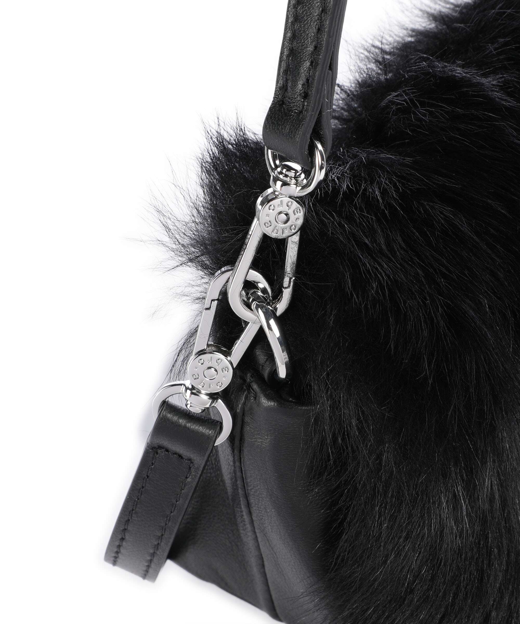 Abro Shearling Mila Torba na ramię black/nickel - Image 5