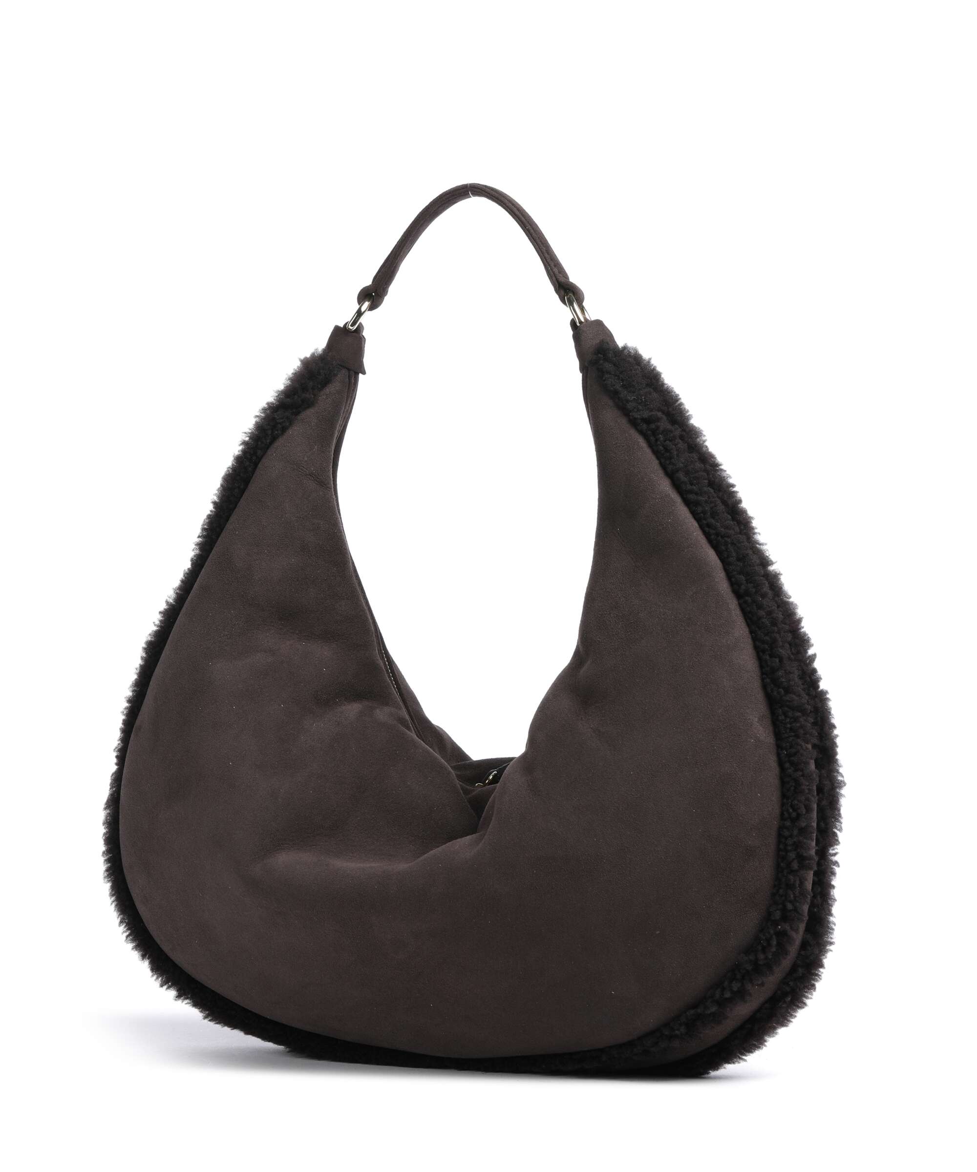Abro Shearling Nana Big Torebka worek dark brown - Image 2