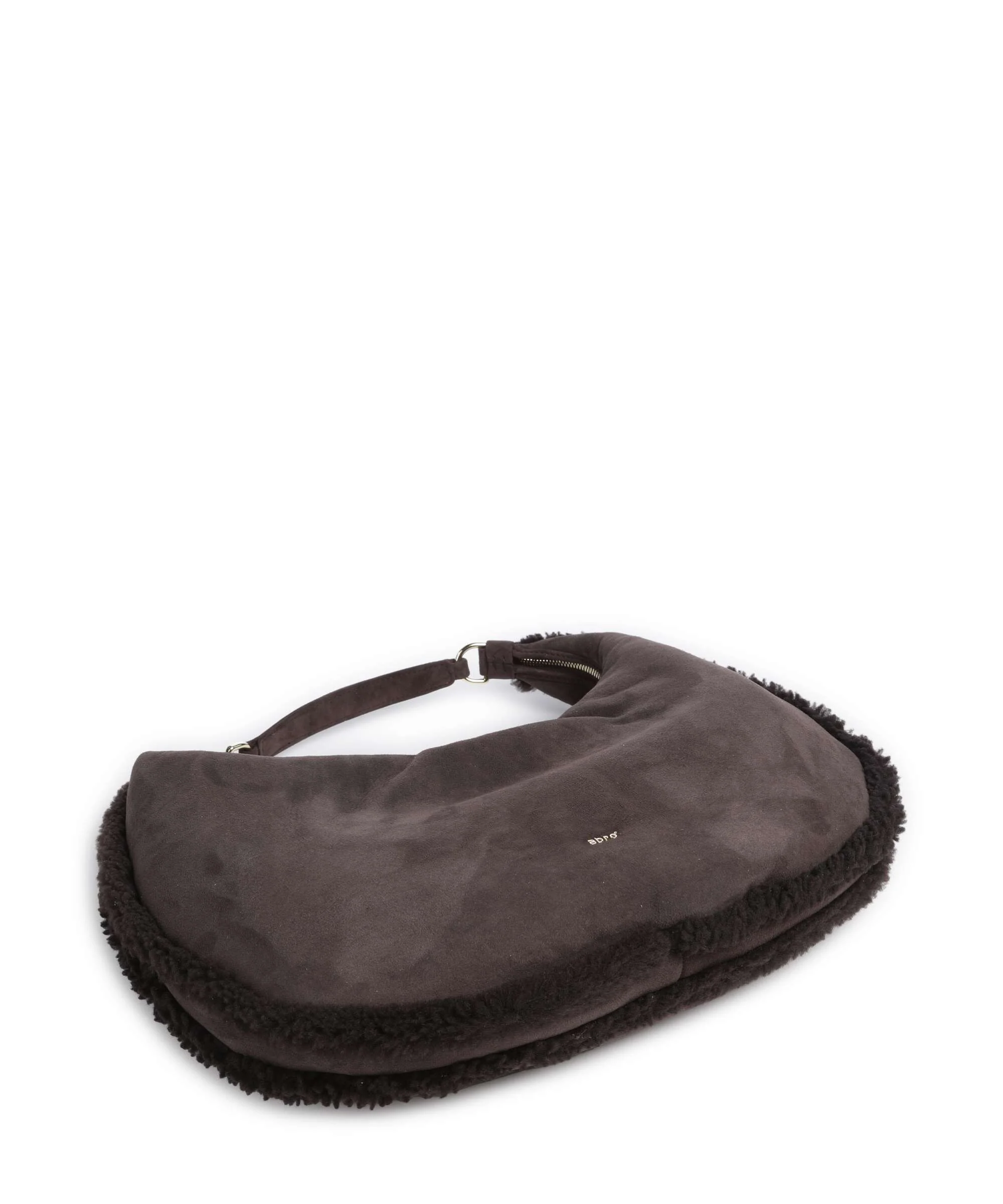 Abro Shearling Nana Big Torebka worek dark brown - Image 4