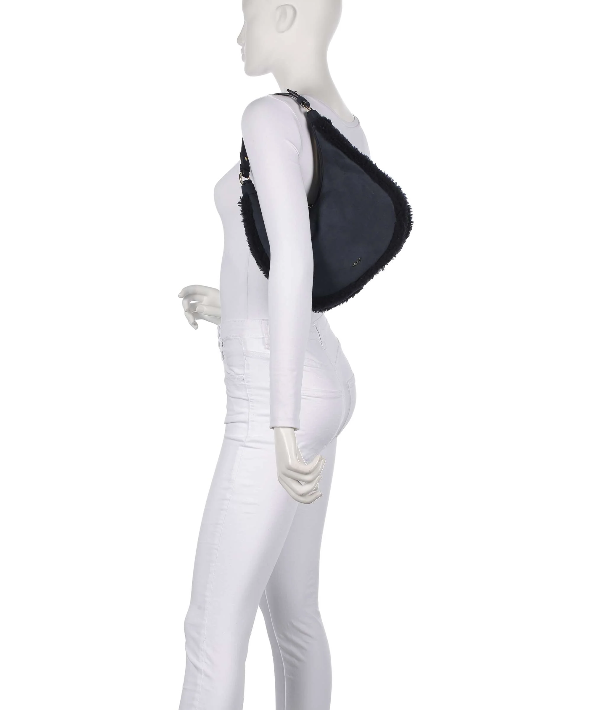 Abro Shearling Nana Mini Torba na ramię navy - Image 3