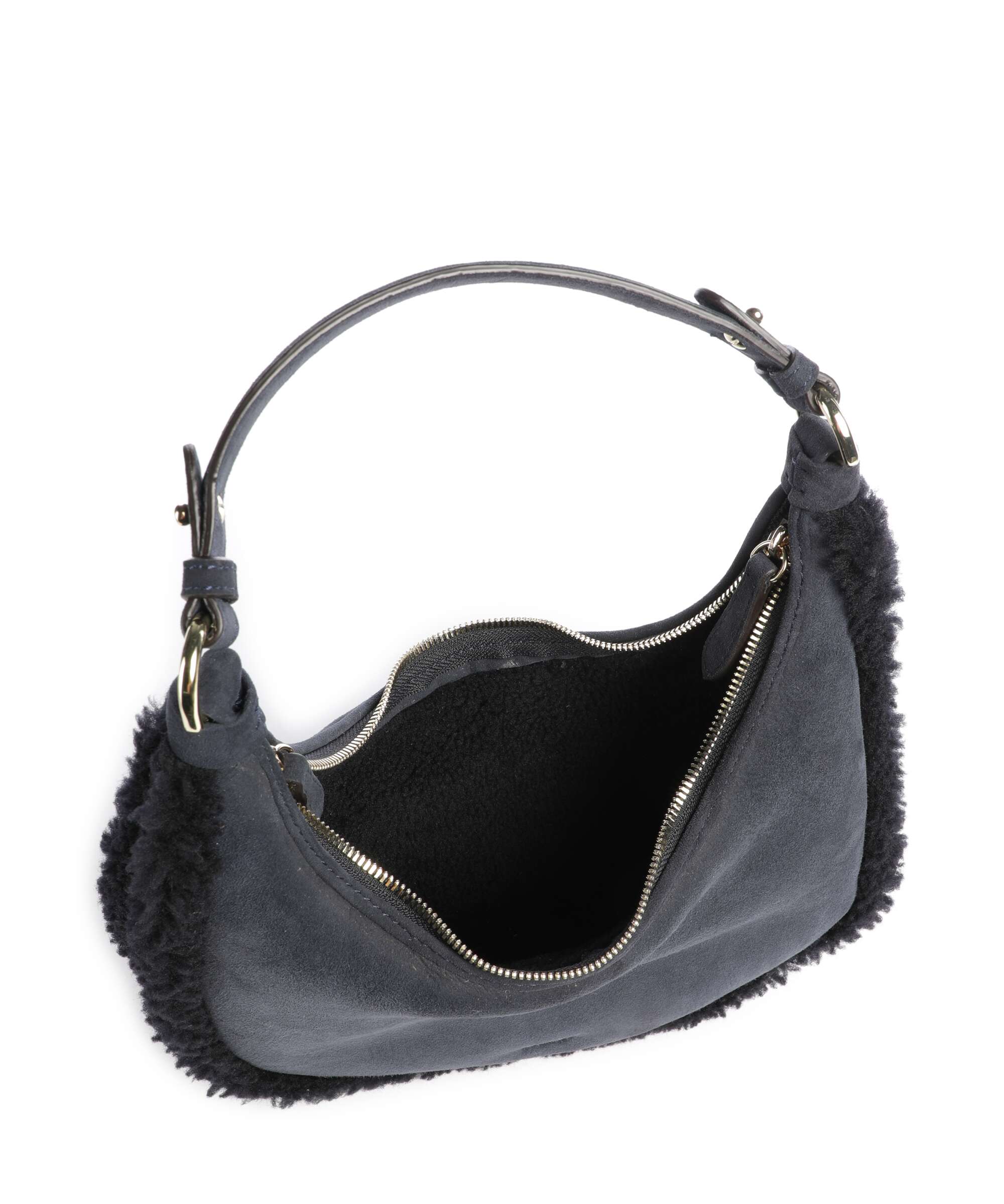 Abro Shearling Nana Mini Torba na ramię navy - Image 5