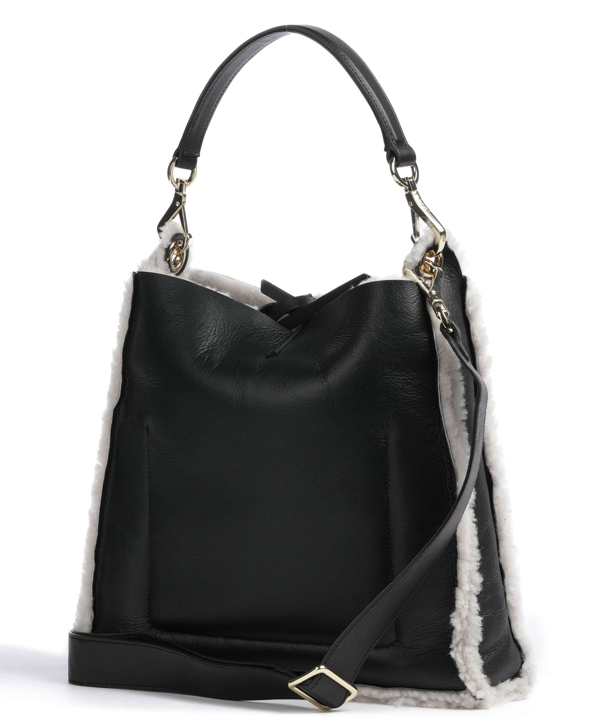 Abro Shearling Raquel Torebka worek black/white - Image 4