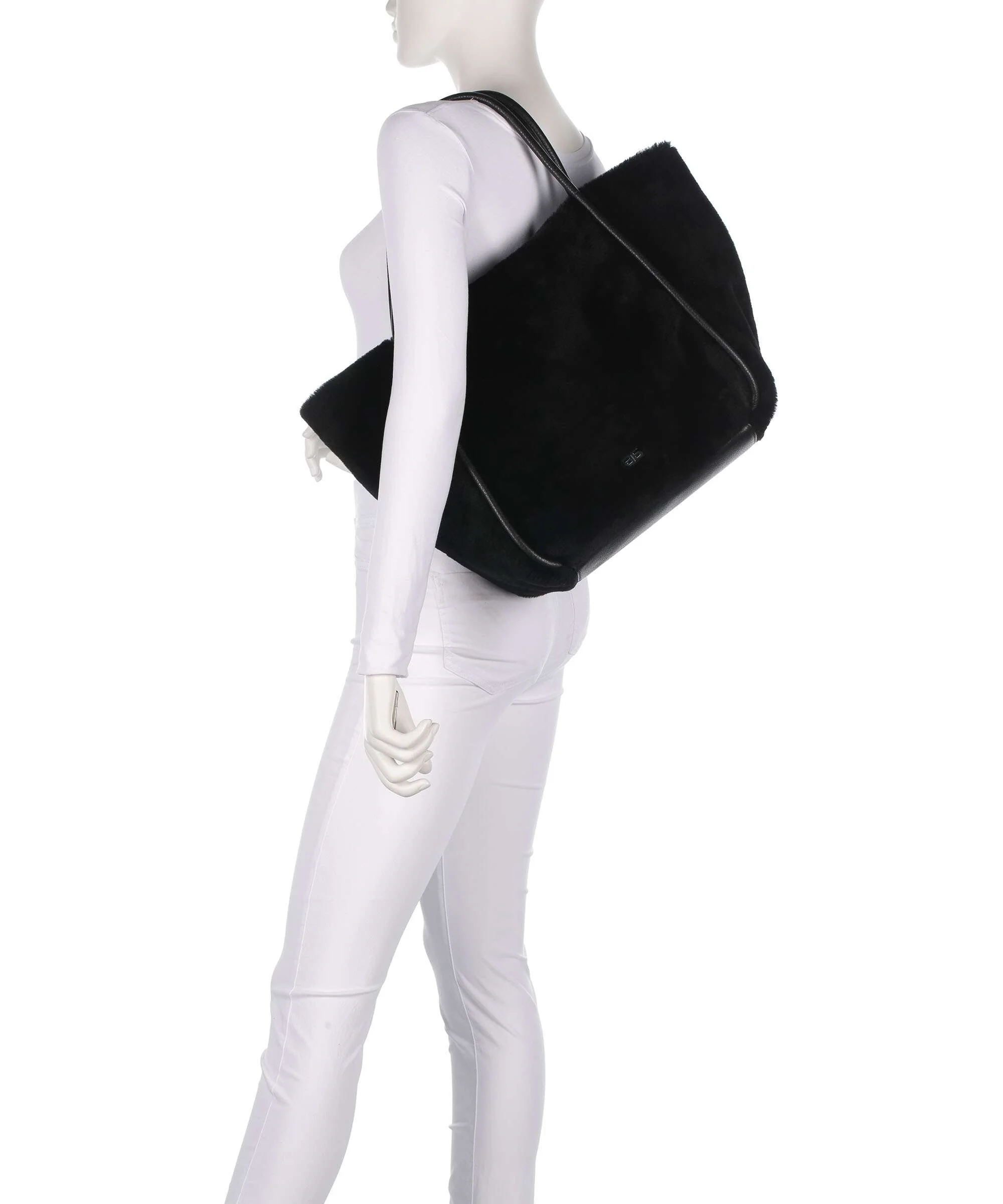 Abro Shearling Willow Torba na zakupy black/nickel - Image 3