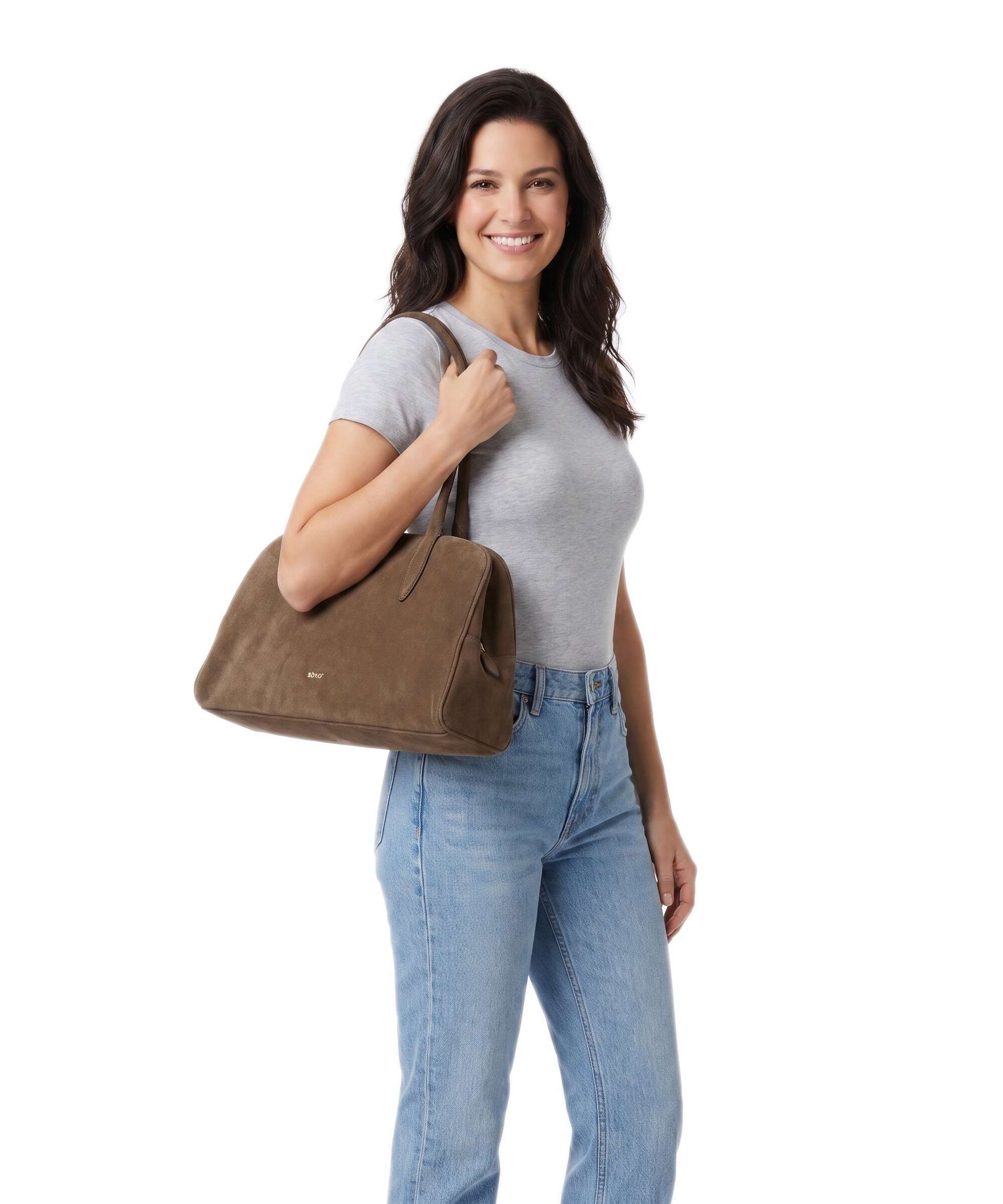 Abro Suede Amara Torba na ramię khaki - Image 3