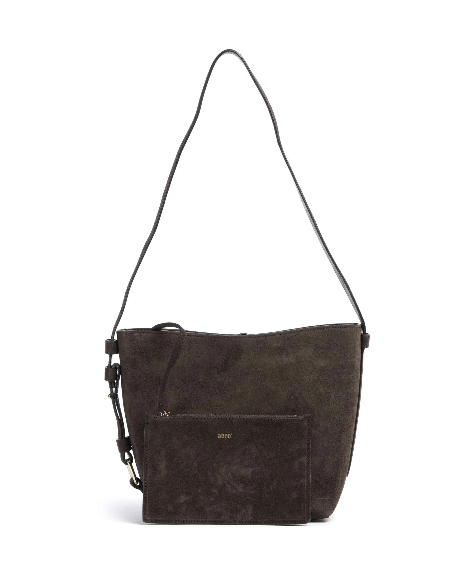 Abro Suede Cosmo Torebka worek dark brown - Image 2