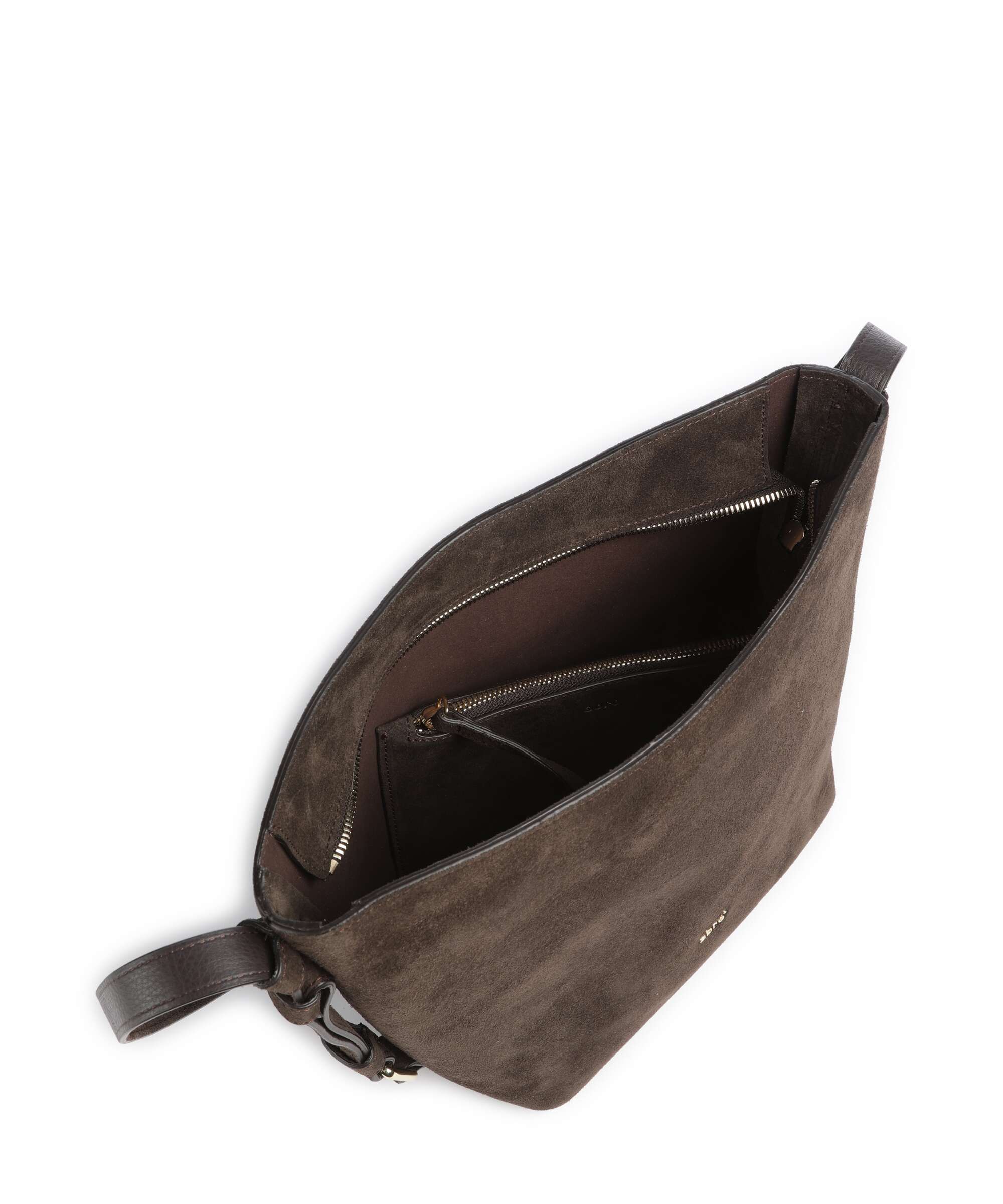 Abro Suede Cosmo Torebka worek dark brown - Image 6