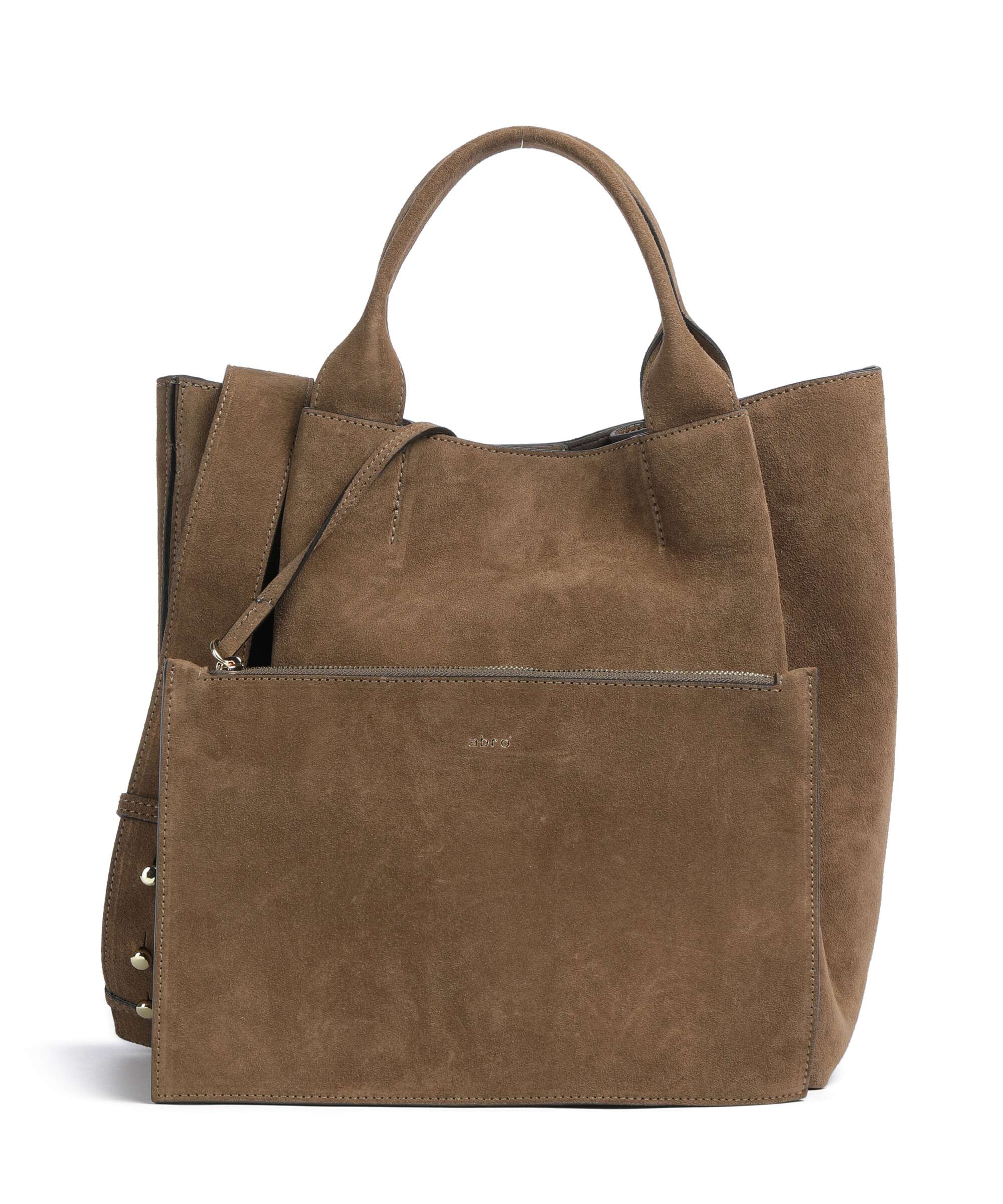 Abro Suede Essential Medium Torebka khaki - Image 2