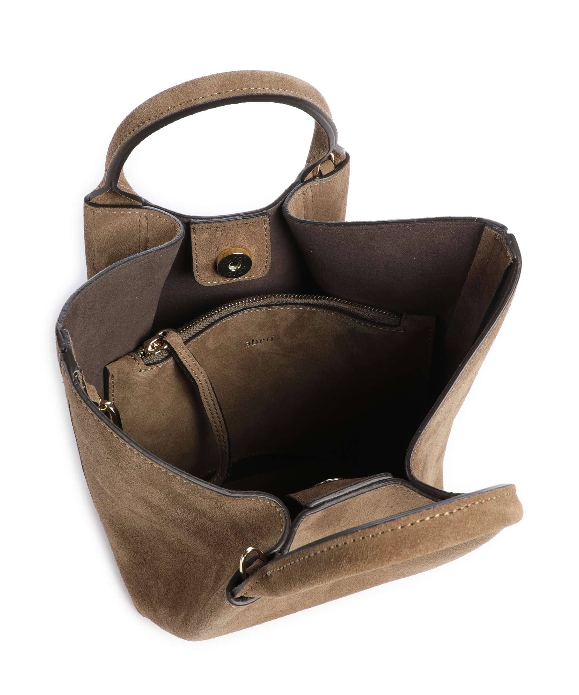 Abro Suede Essential Small Torebka khaki - Image 6