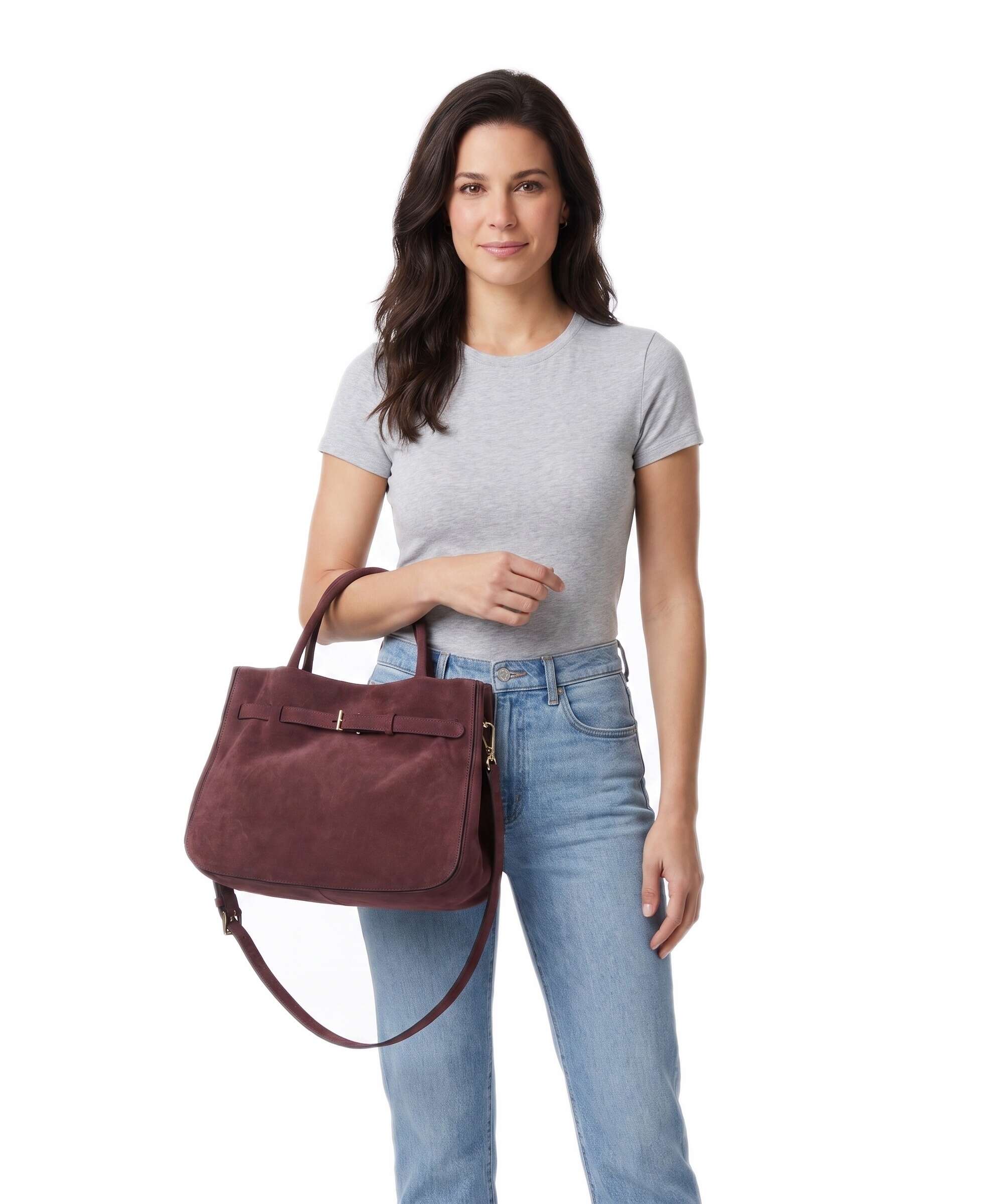 Abro Suede Jill Torebka burgundy - Image 3