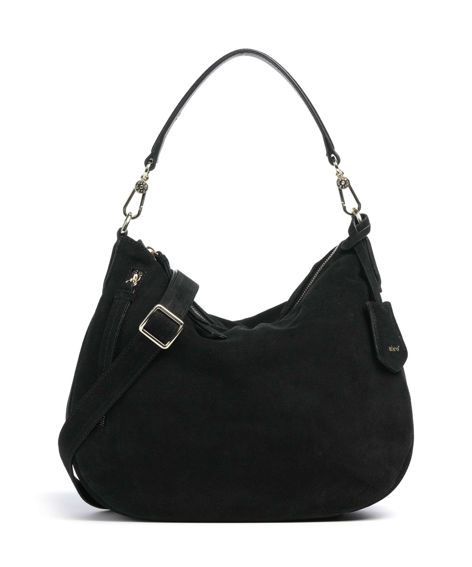 Abro Suede Juna Small Torebka worek black/gold