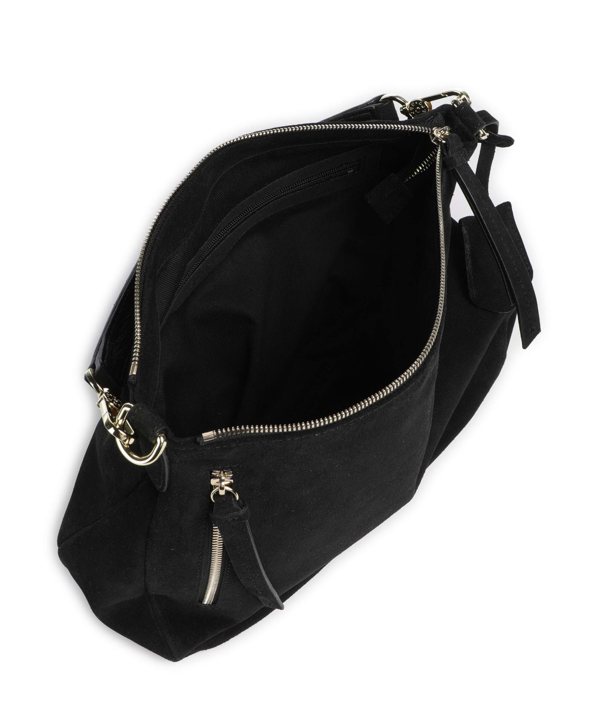Abro Suede Juna Small Torebka worek black/gold - Image 6