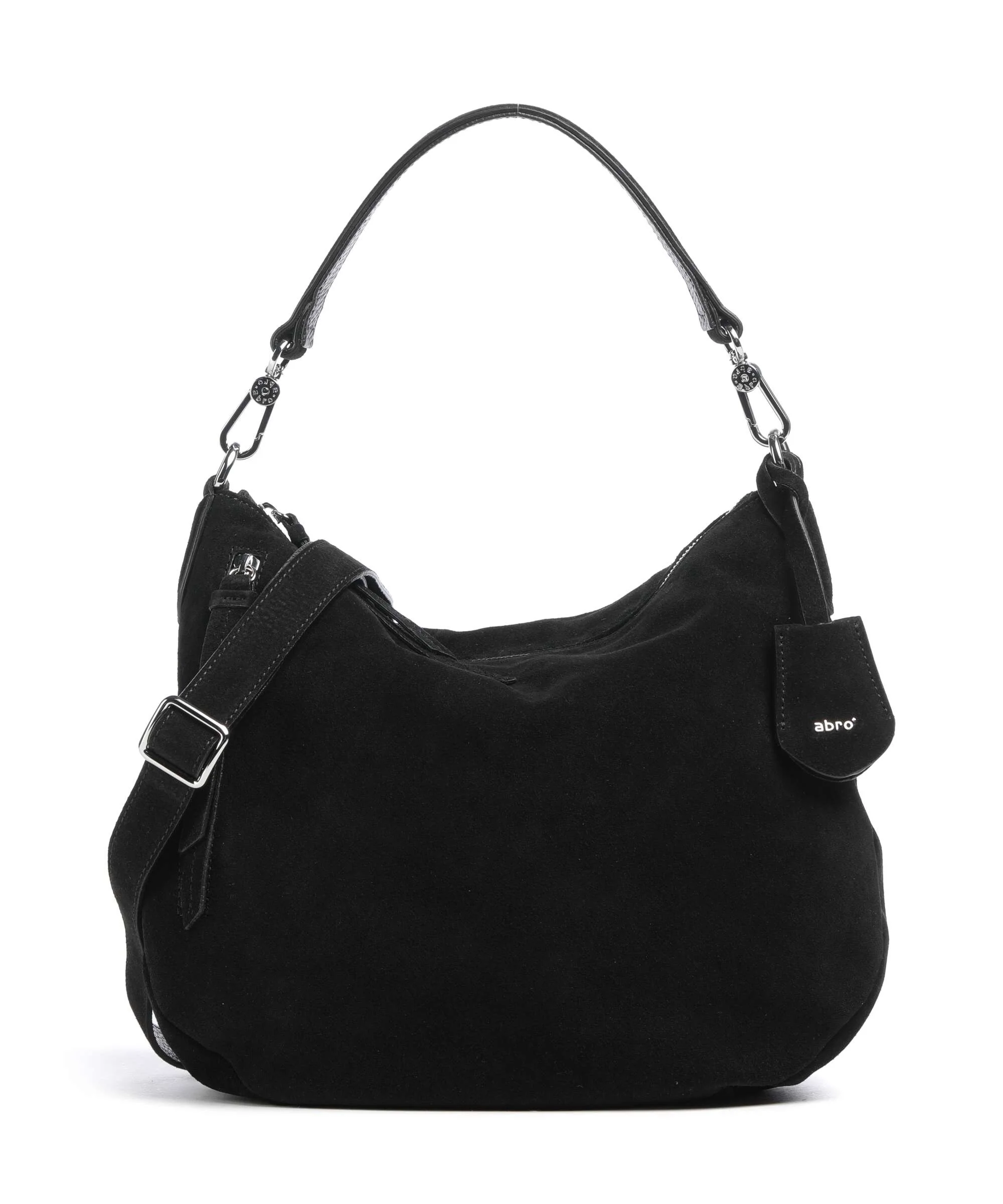 Abro Suede Juna Small Torebka worek black/nickel