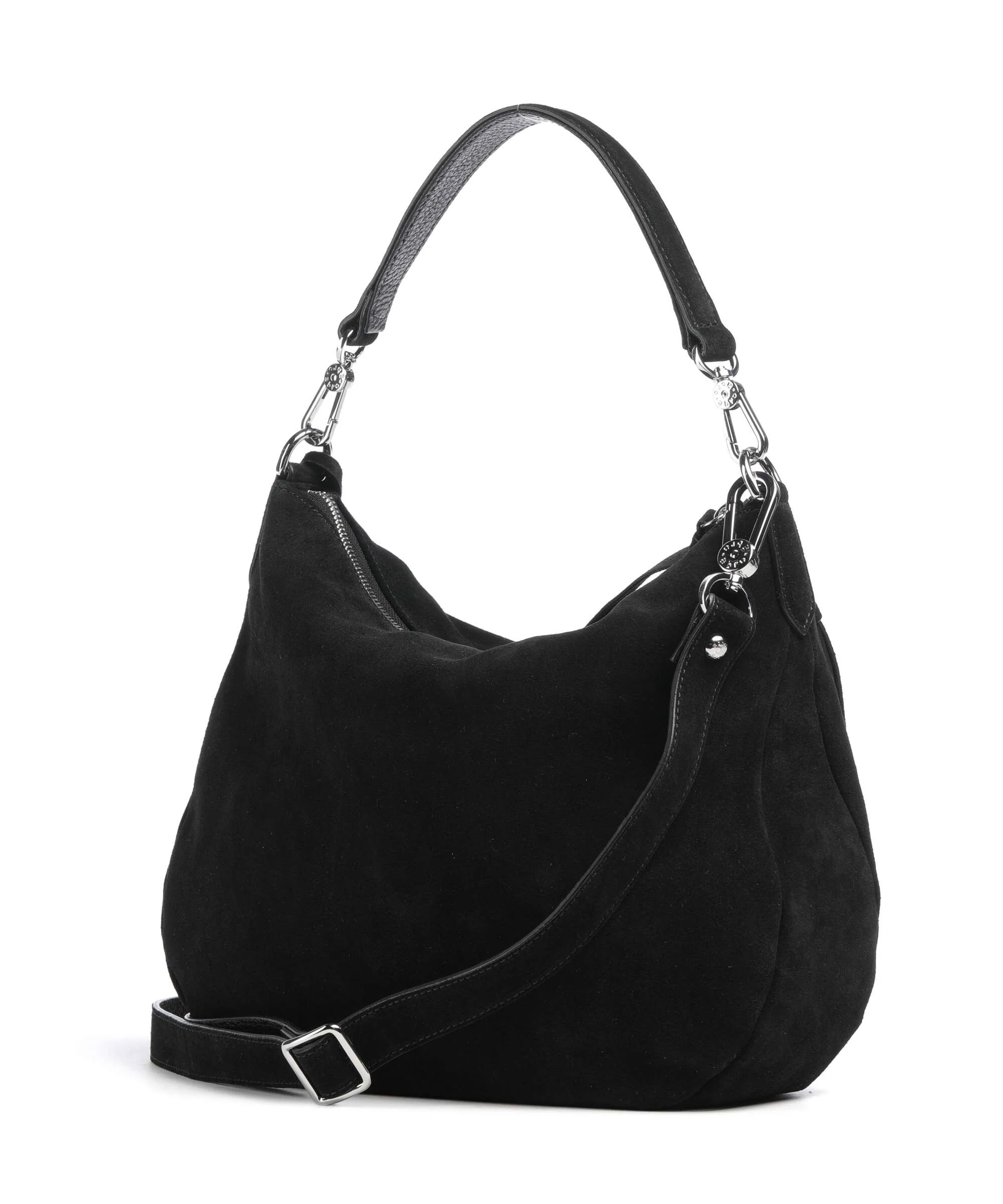 Abro Suede Juna Small Torebka worek black/nickel - Image 2
