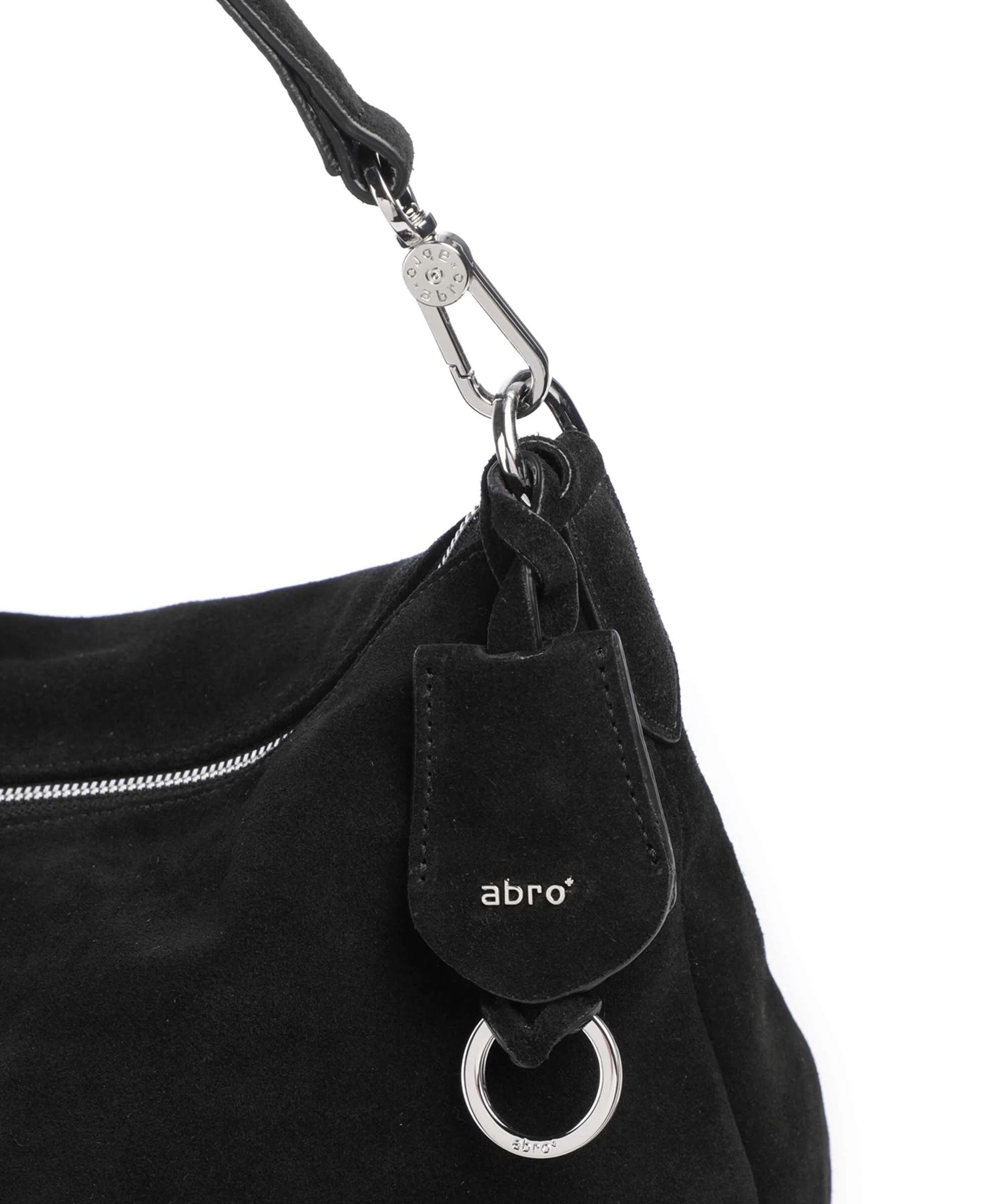 Abro Suede Juna Small Torebka worek black/nickel - Image 4