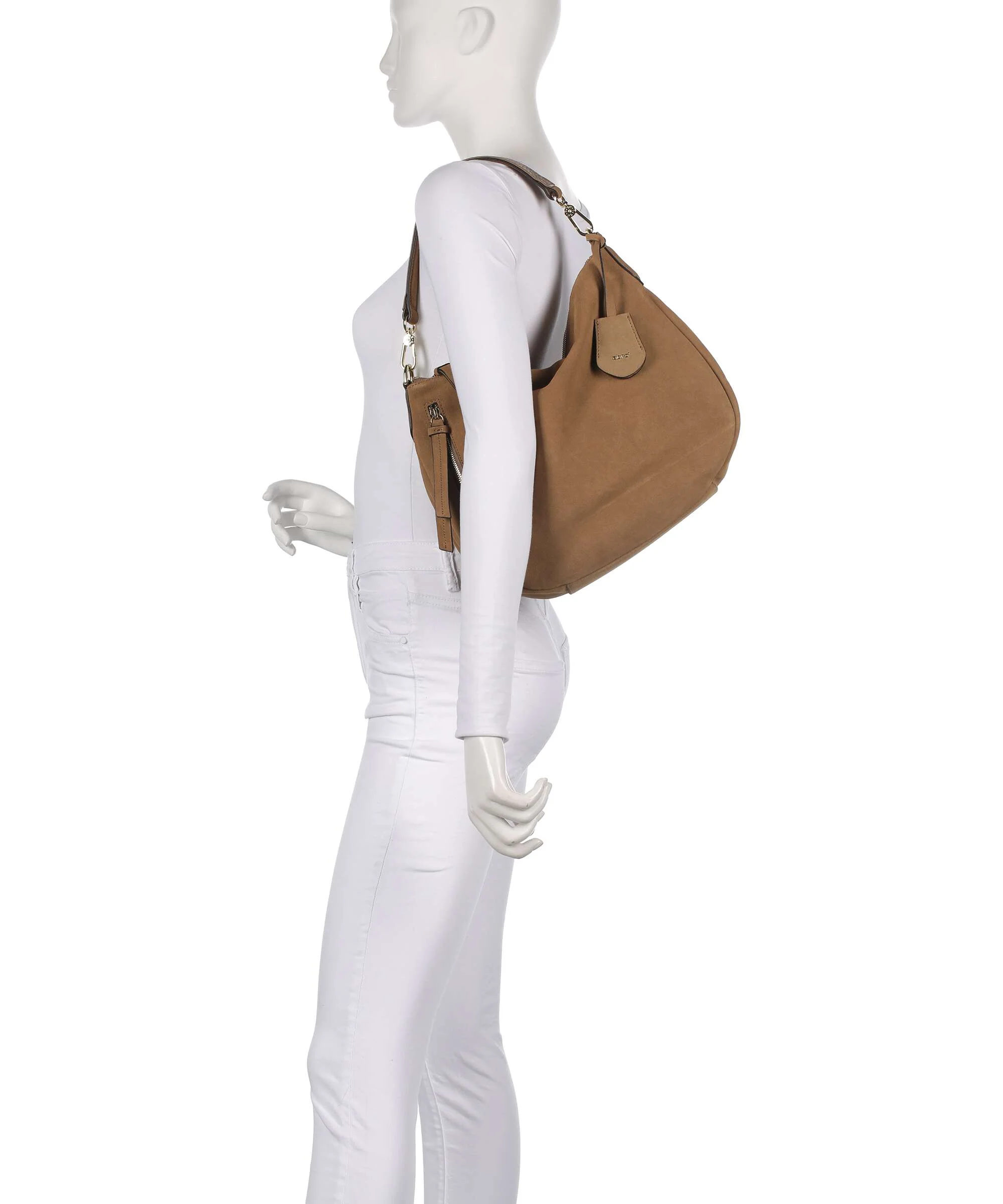 Abro Suede Juna Small Torebka worek cappuccino - Image 3