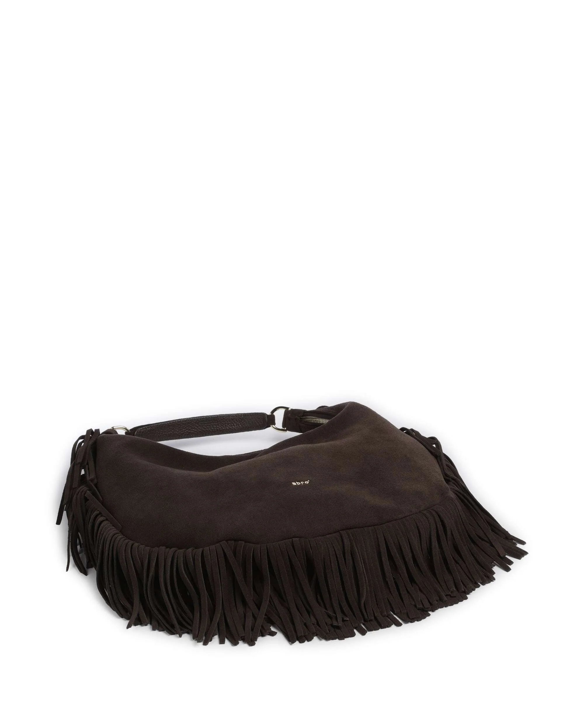 Abro Suede Nana Fringes Torebka worek dark brown - Image 4