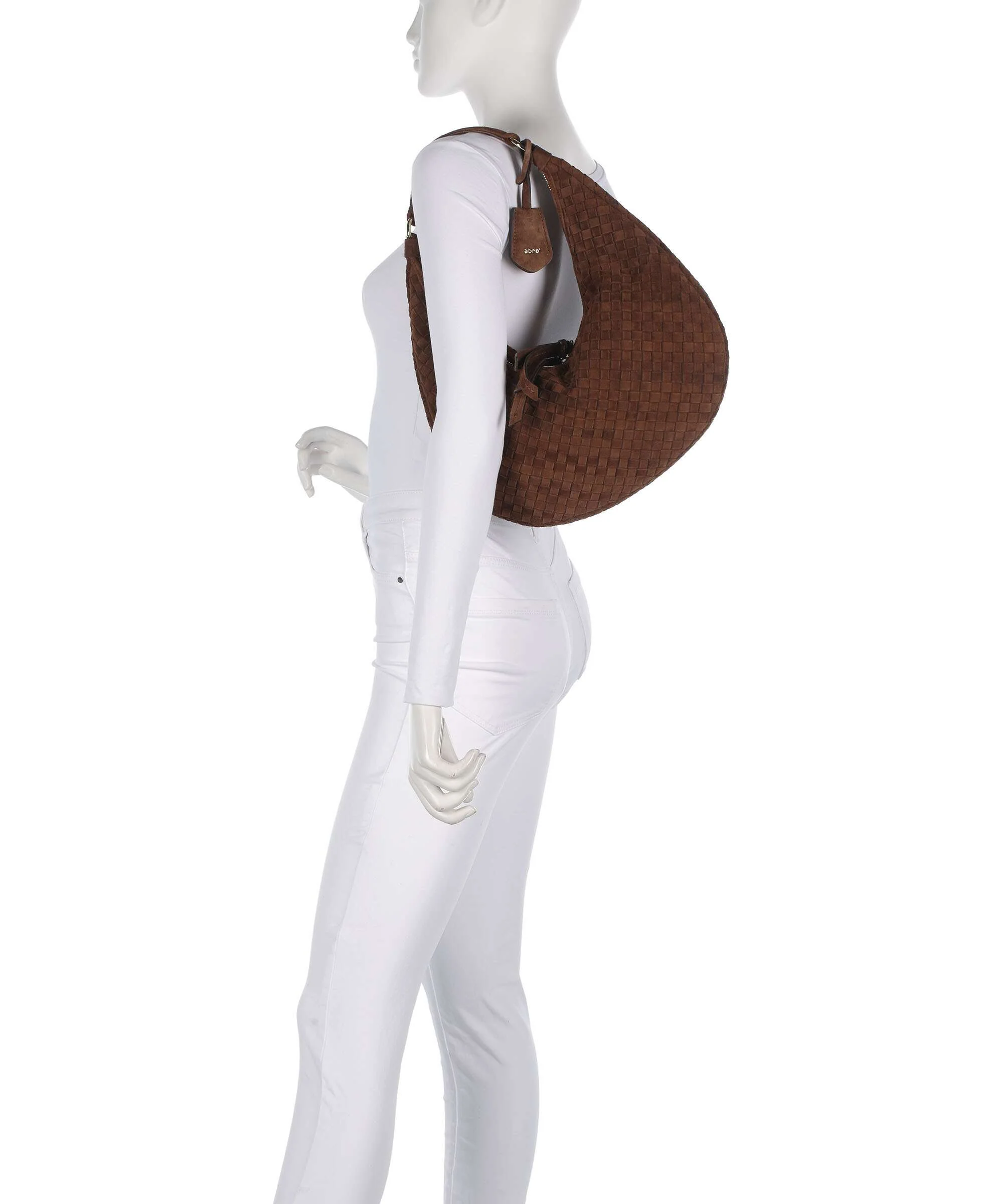 Abro Suede Nana Small Torebka worek wood - Image 3