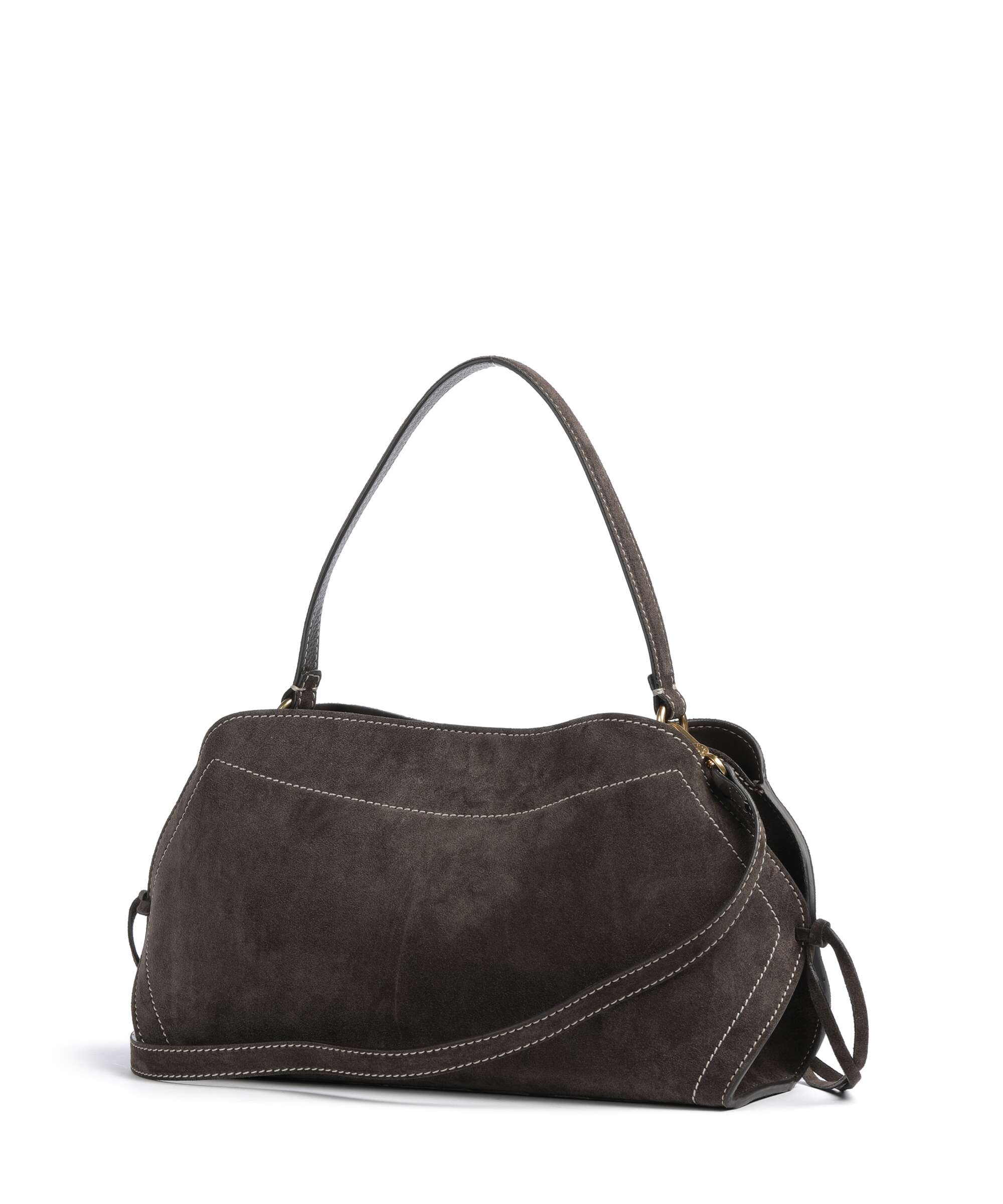 Abro Suede Necessity Small Torba na ramię dark brown - Image 2