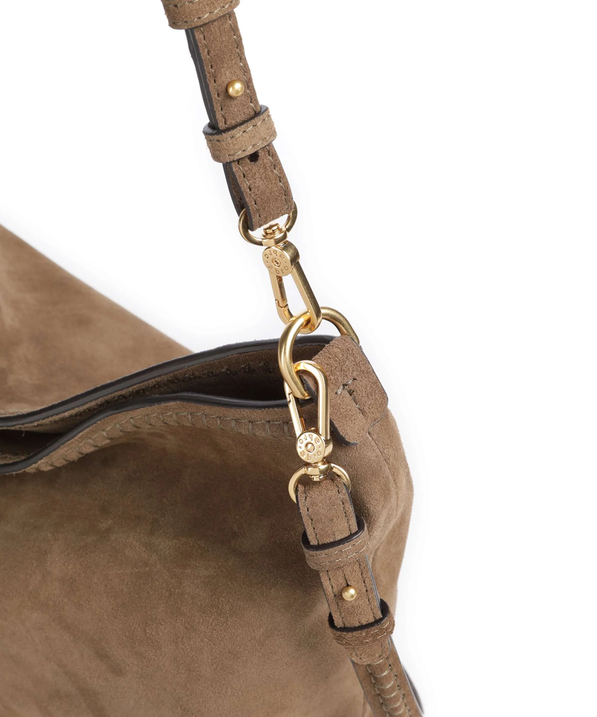 Abro Suede Signature Torebka worek khaki - Image 4