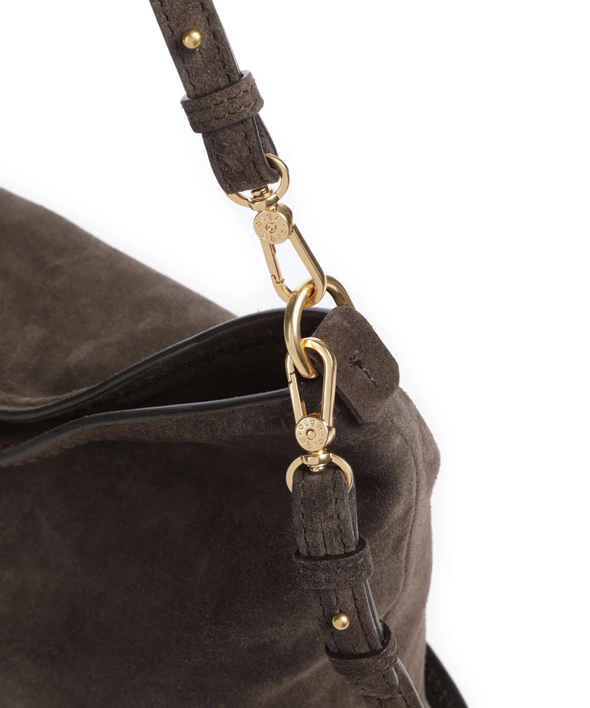 Abro Suede Signature Torebka worek dark brown - Image 4