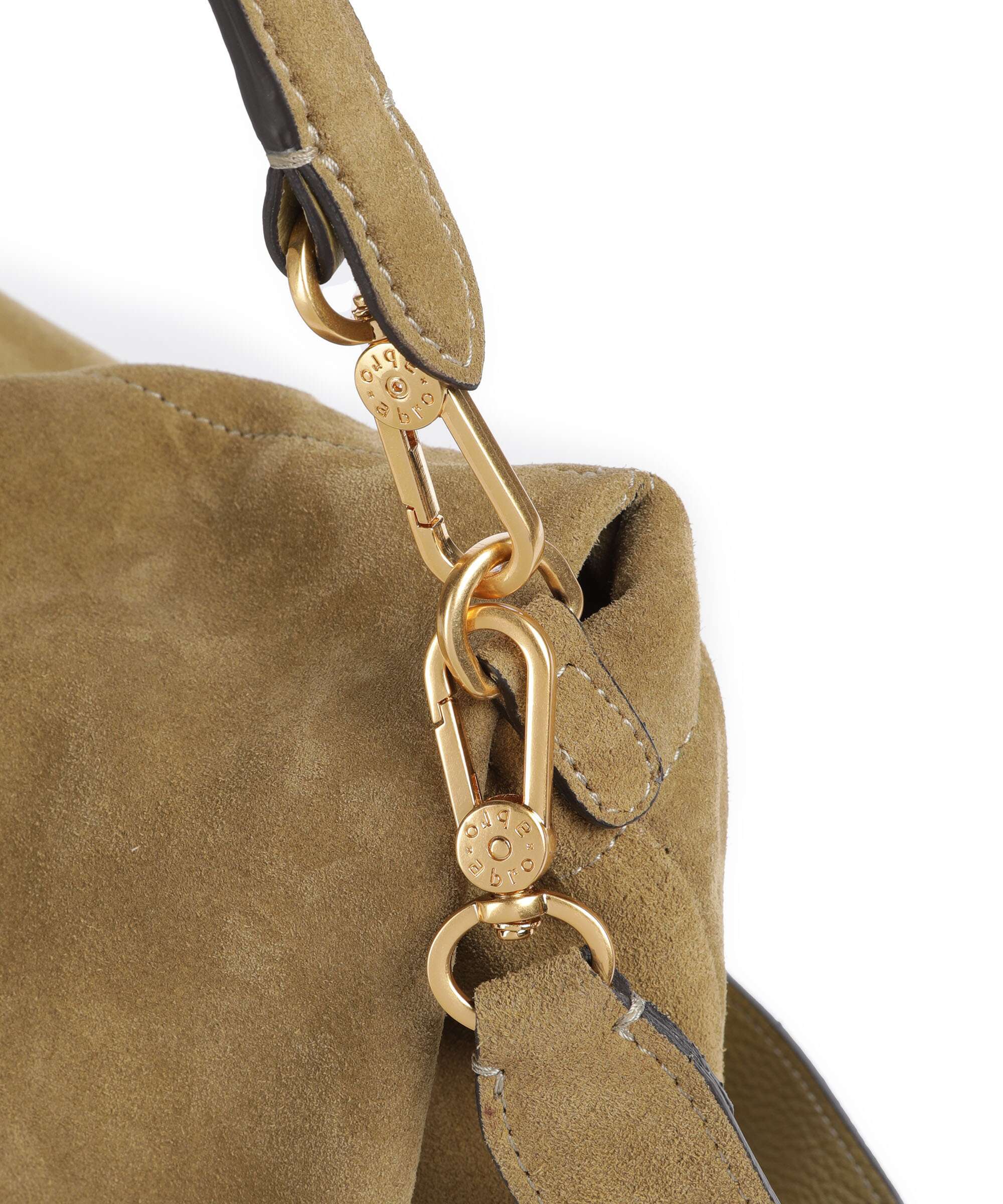 Abro Suede Temi Large Torba na ramię mud - Image 4