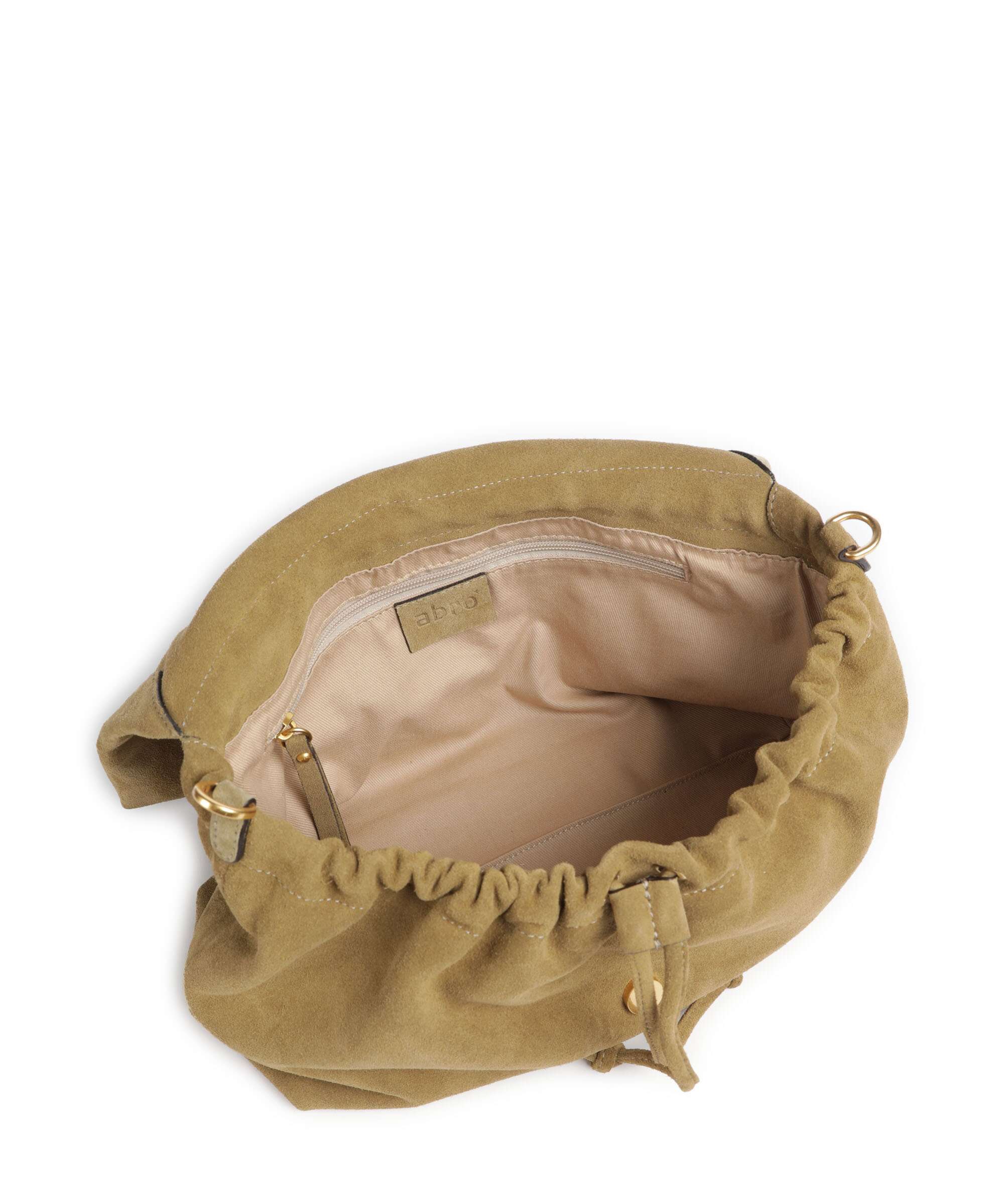Abro Suede Temi Large Torba na ramię mud - Image 6