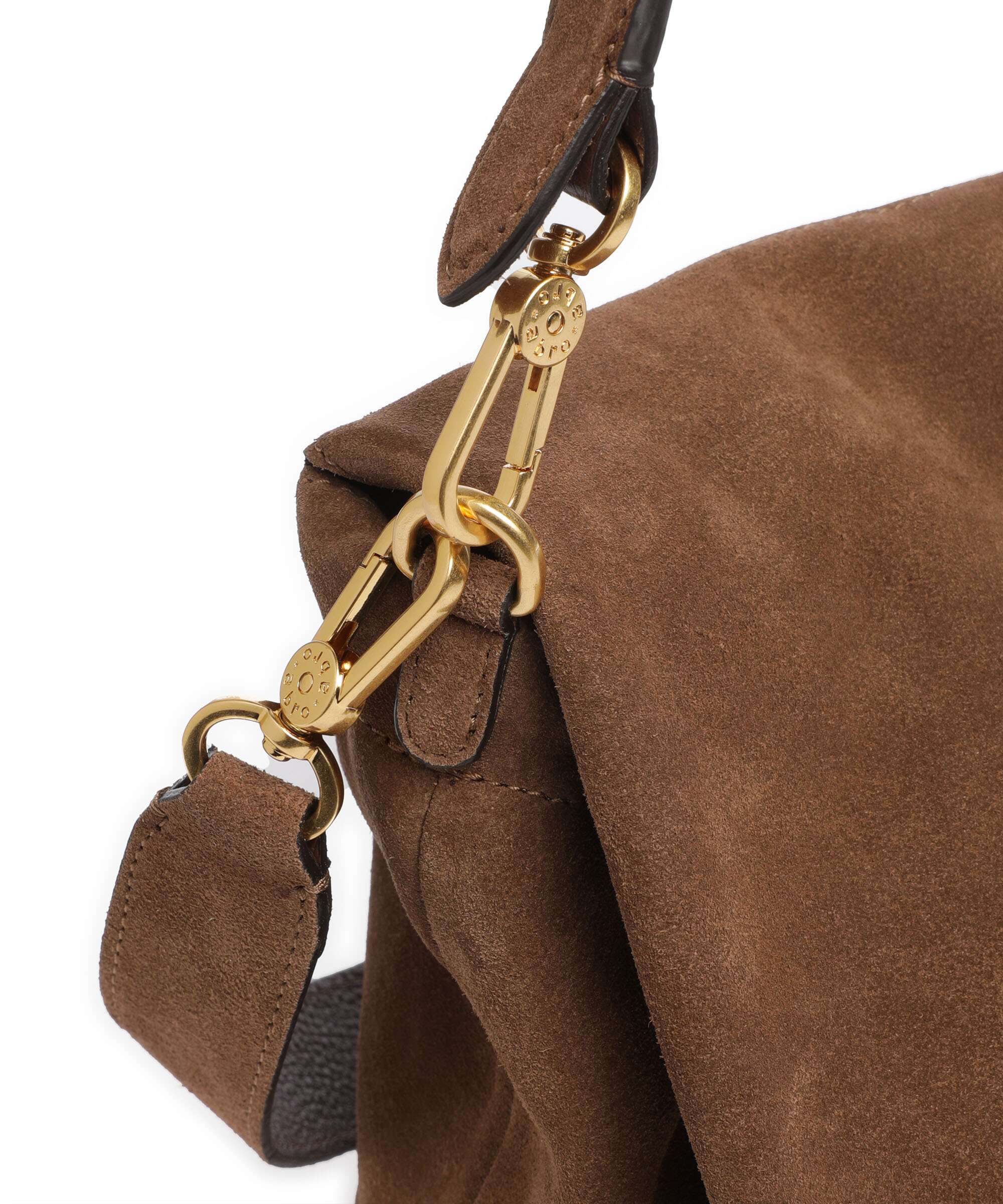 Abro Suede Temi Large Torba na ramię wood - Image 5