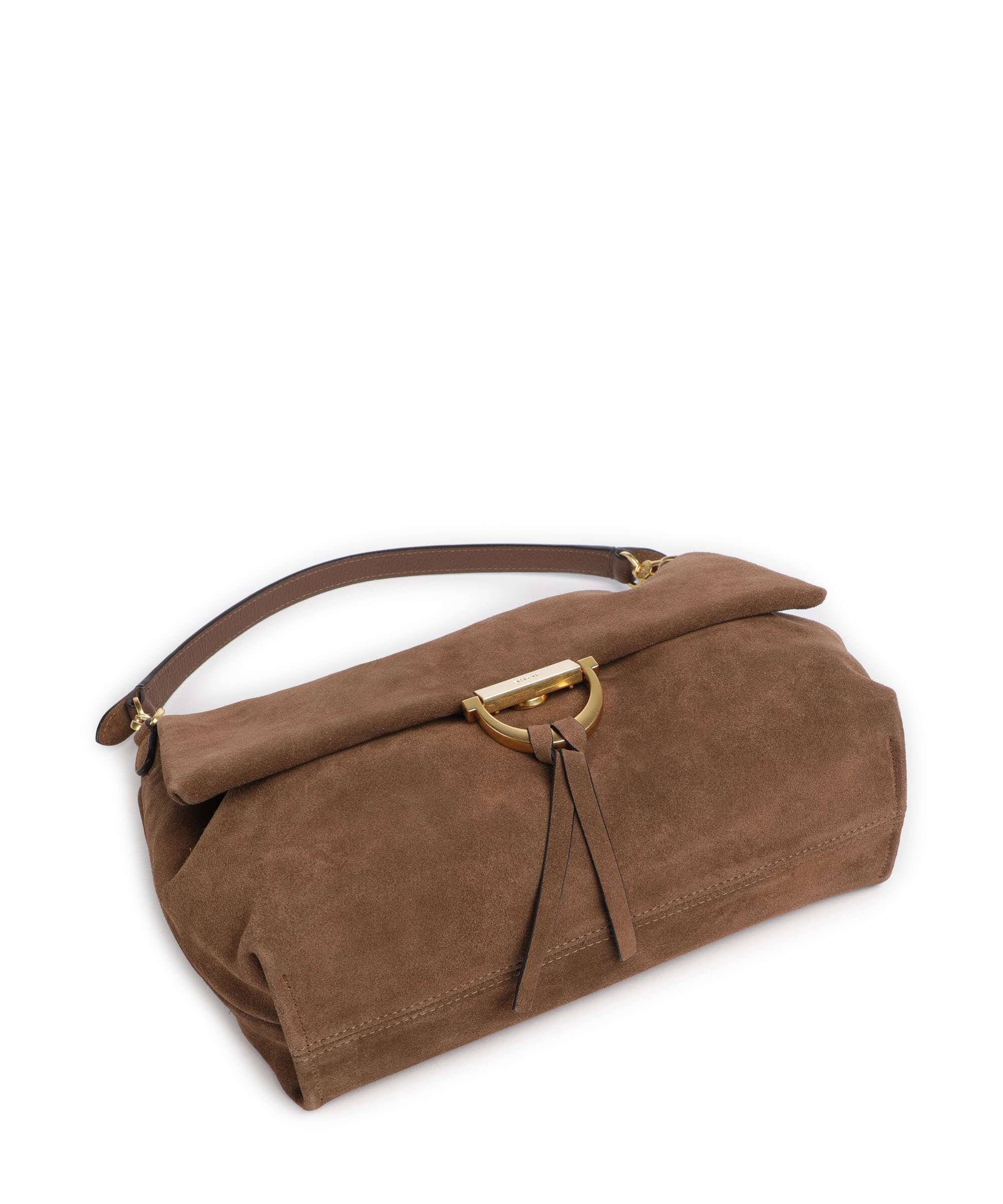 Abro Suede Temi Large Torba na ramię wood - Image 6