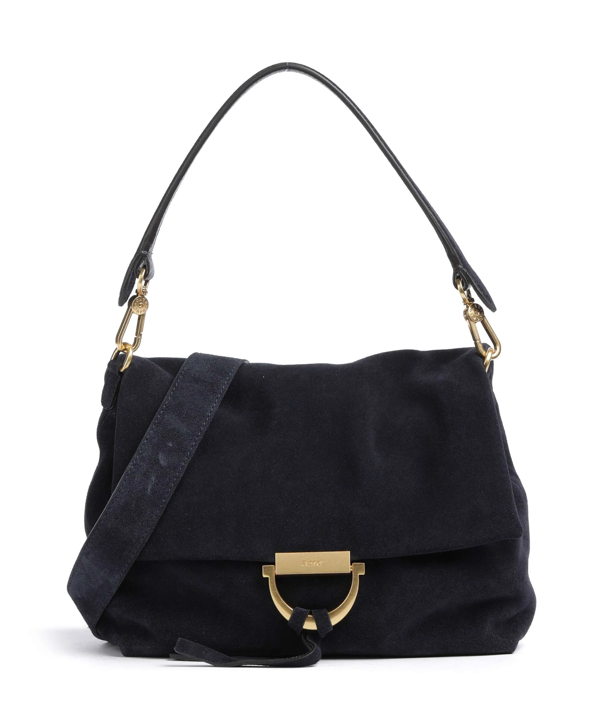 Abro Suede Temi Medium Torba na ramię navy