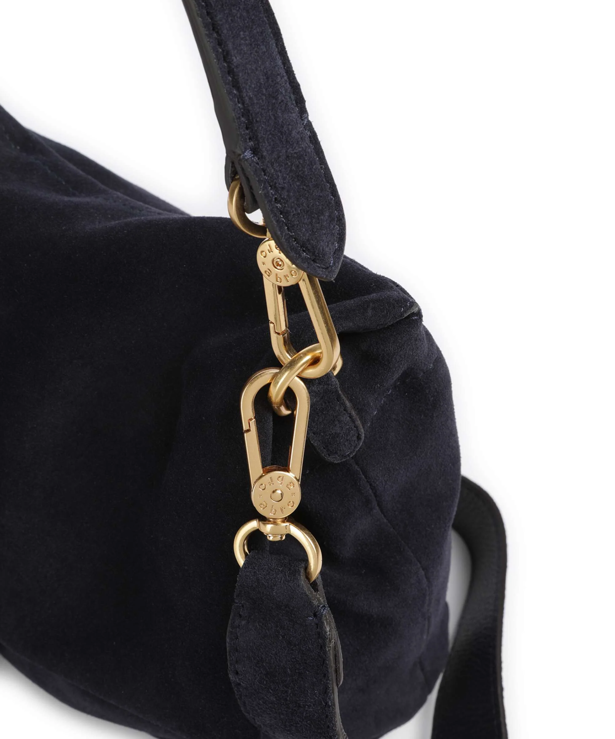 Abro Suede Temi Medium Torba na ramię navy - Image 4
