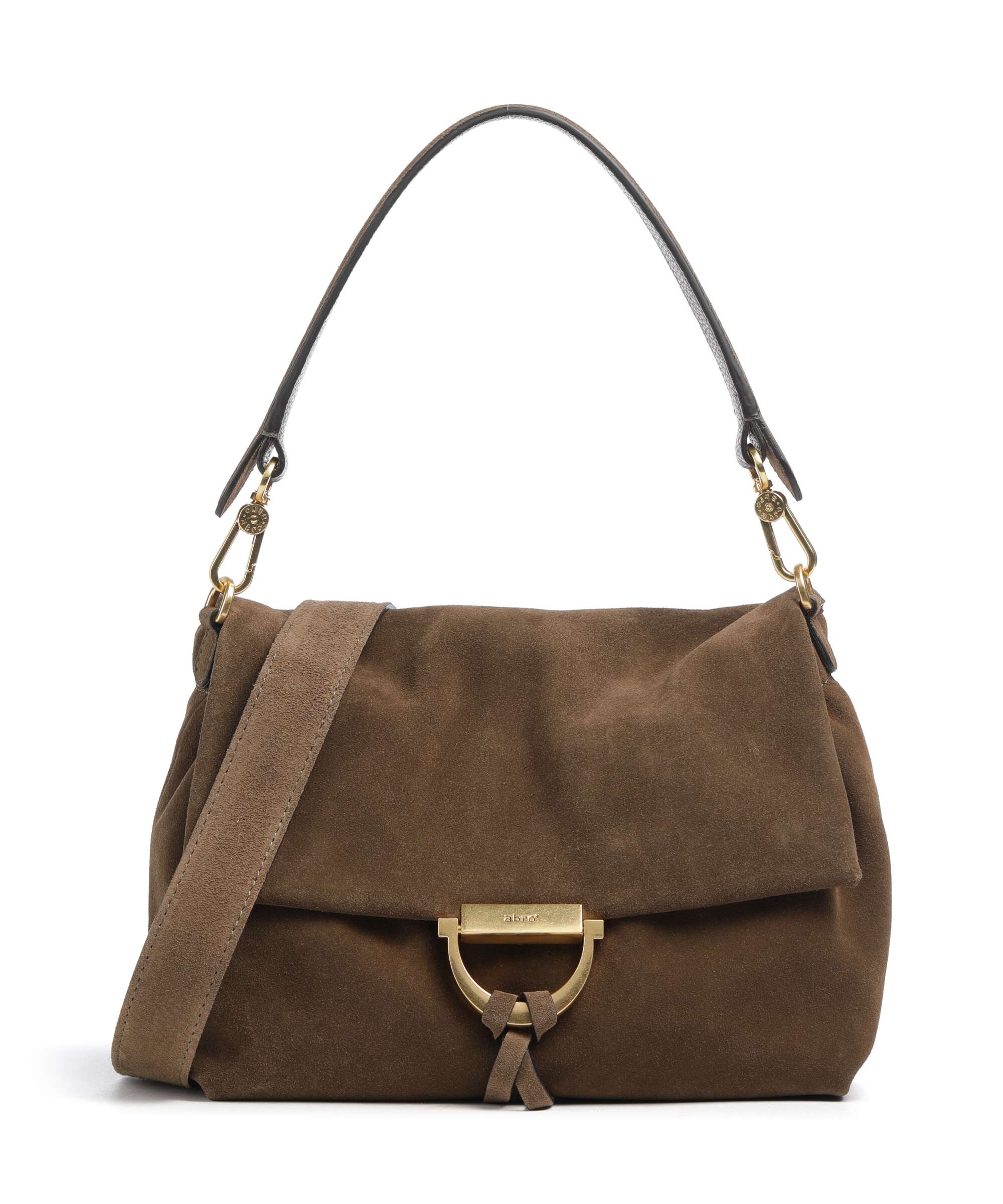 Abro Suede Temi Medium Torba na ramię khaki