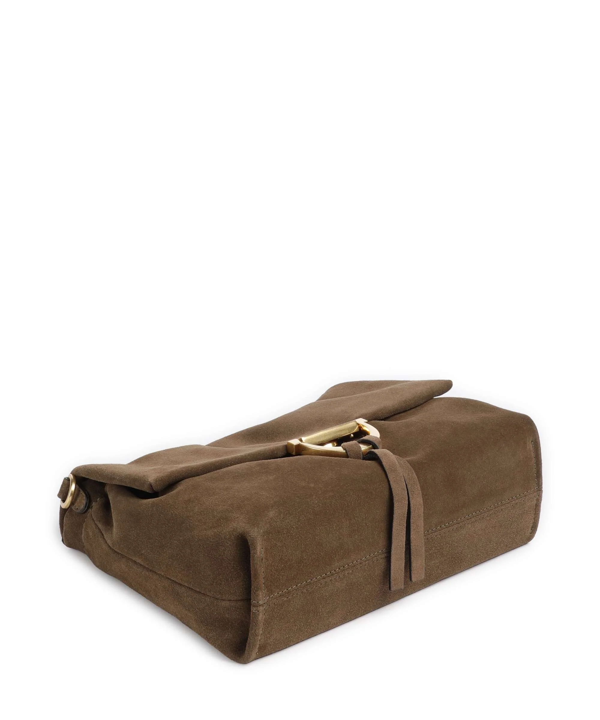 Abro Suede Temi Medium Torba na ramię khaki - Image 4