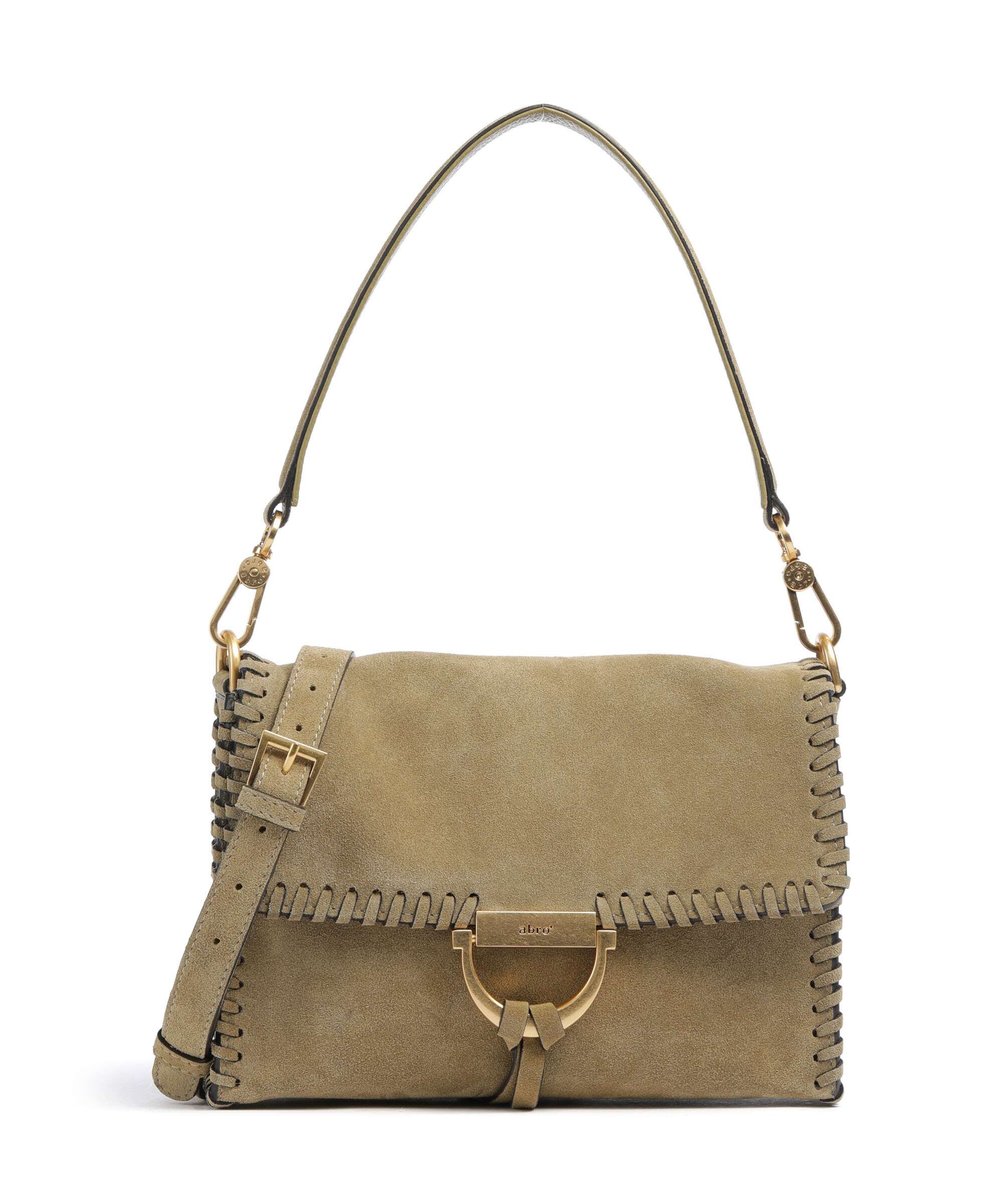 Abro Suede Temi Stitch Torba na ramię mud