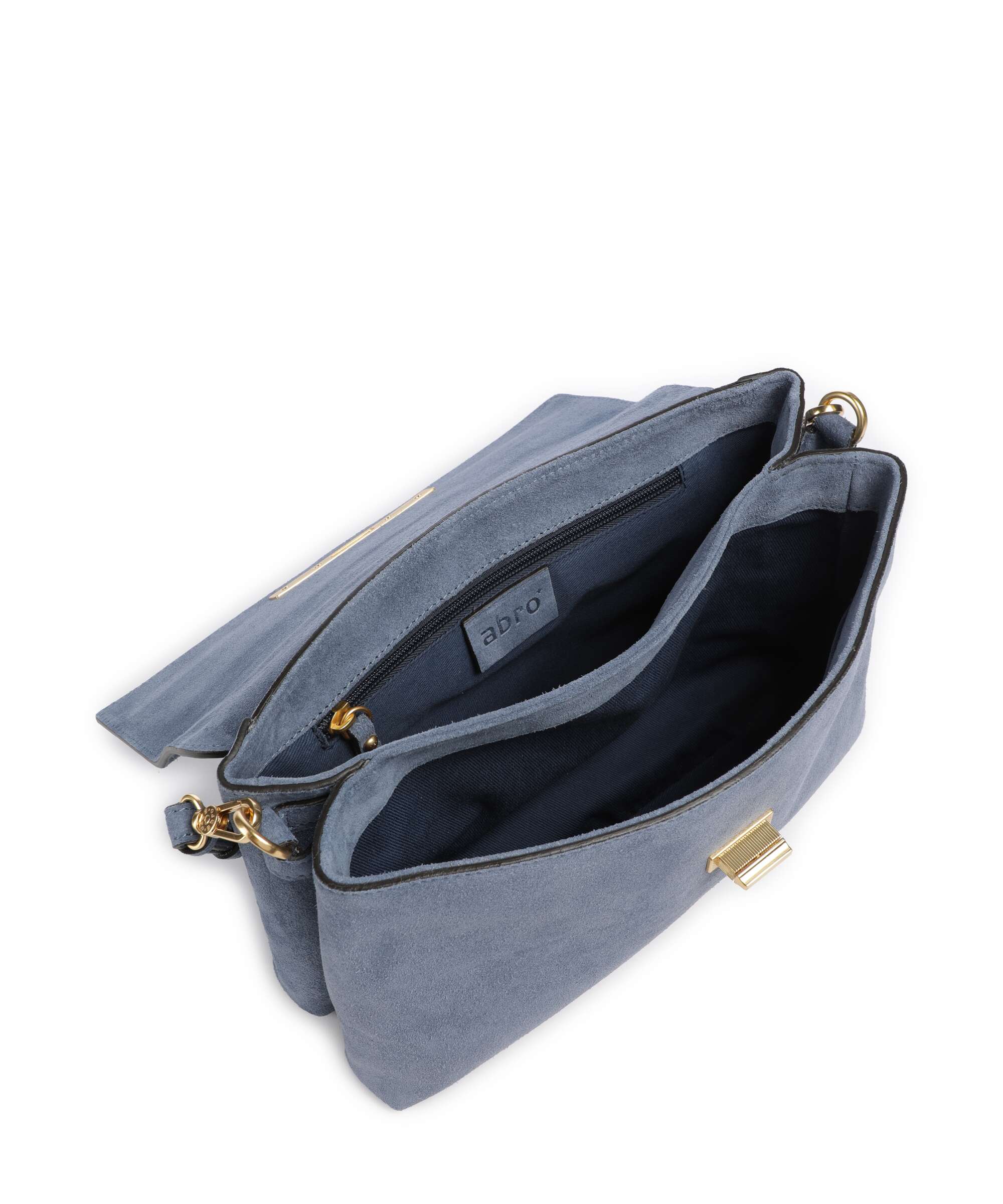 Abro Suede Twist Torba na ramię jeans - Image 5