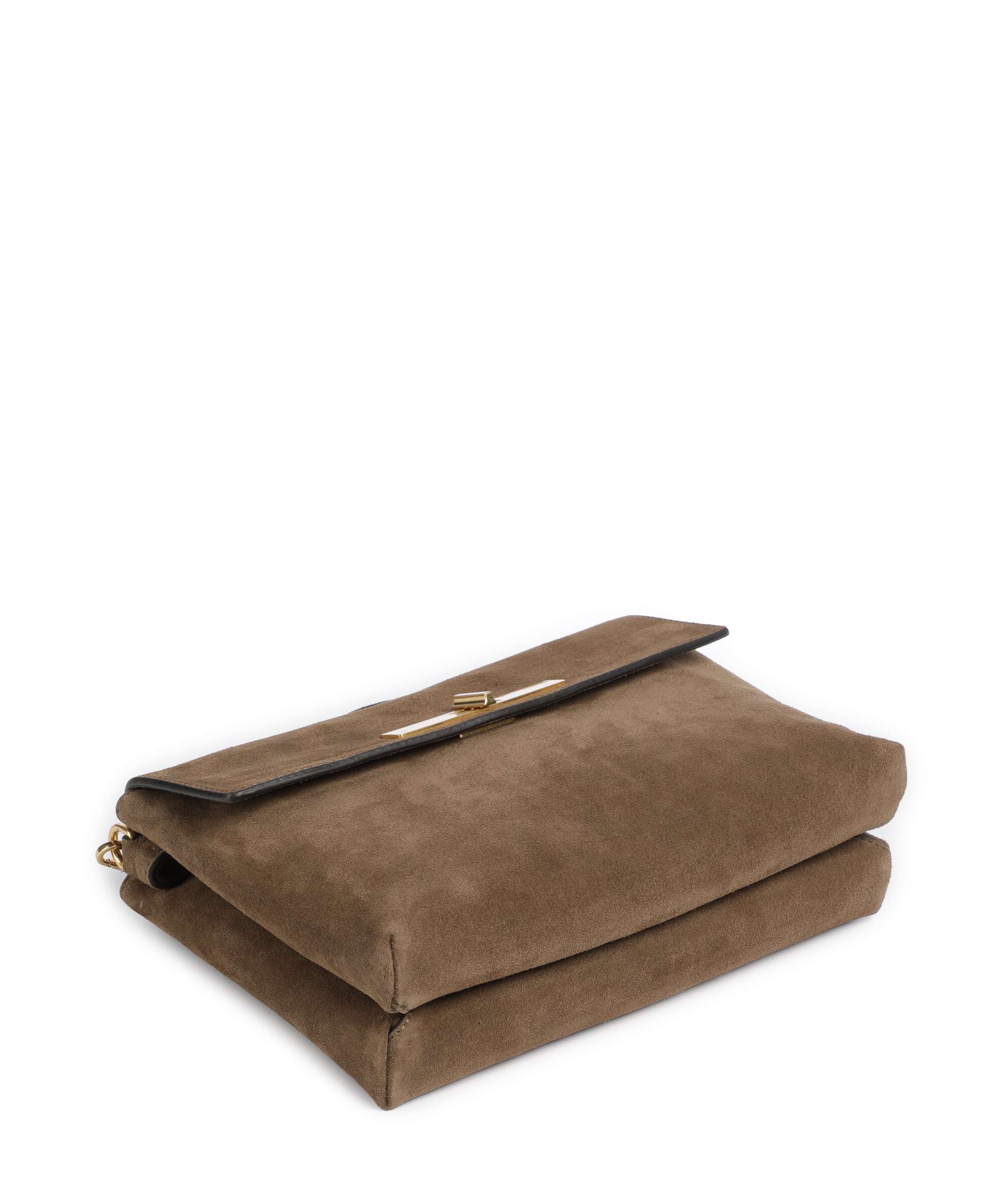 Abro Suede Twist Torba na ramię khaki - Image 4
